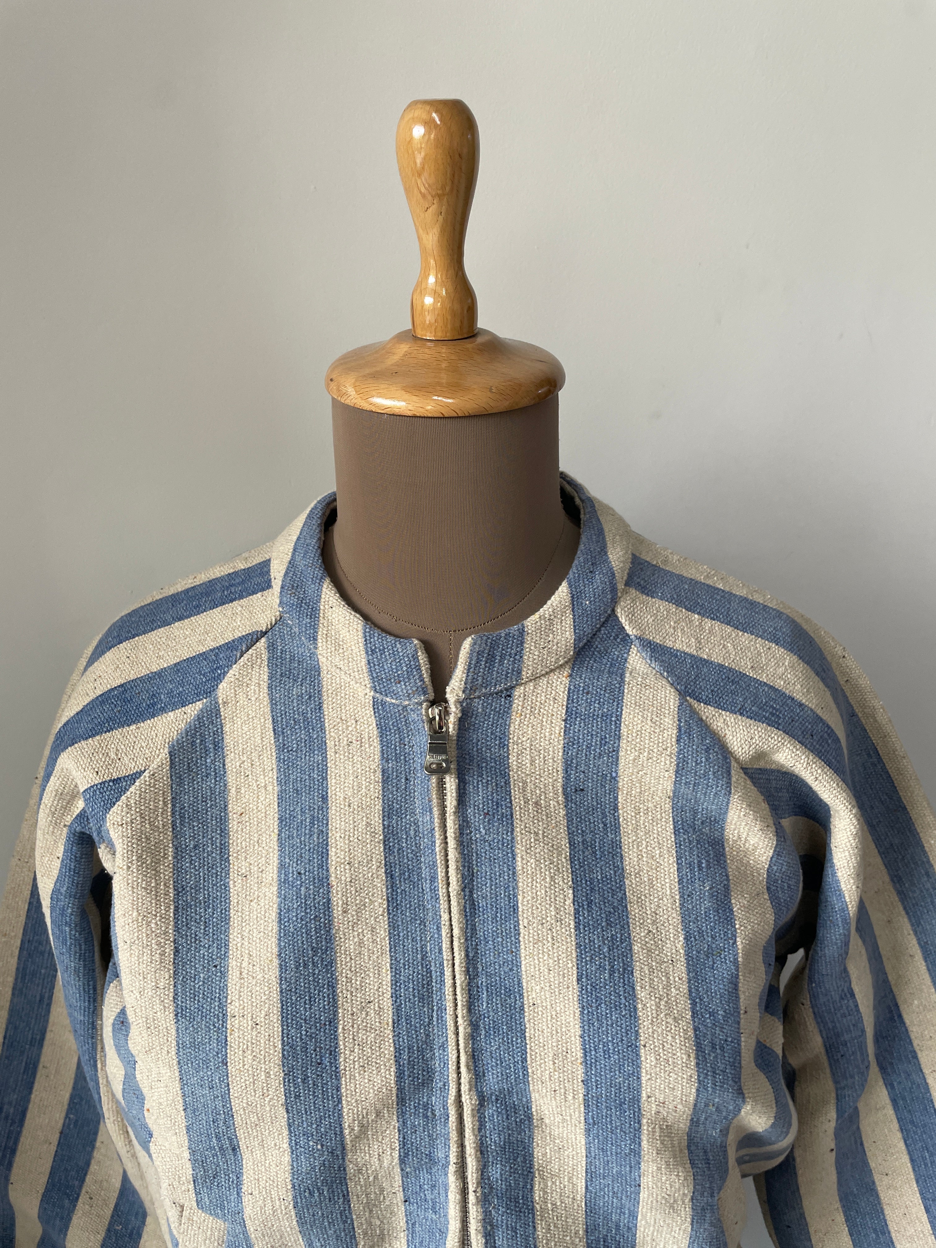 The Bloom Stripe Bomber Jacket