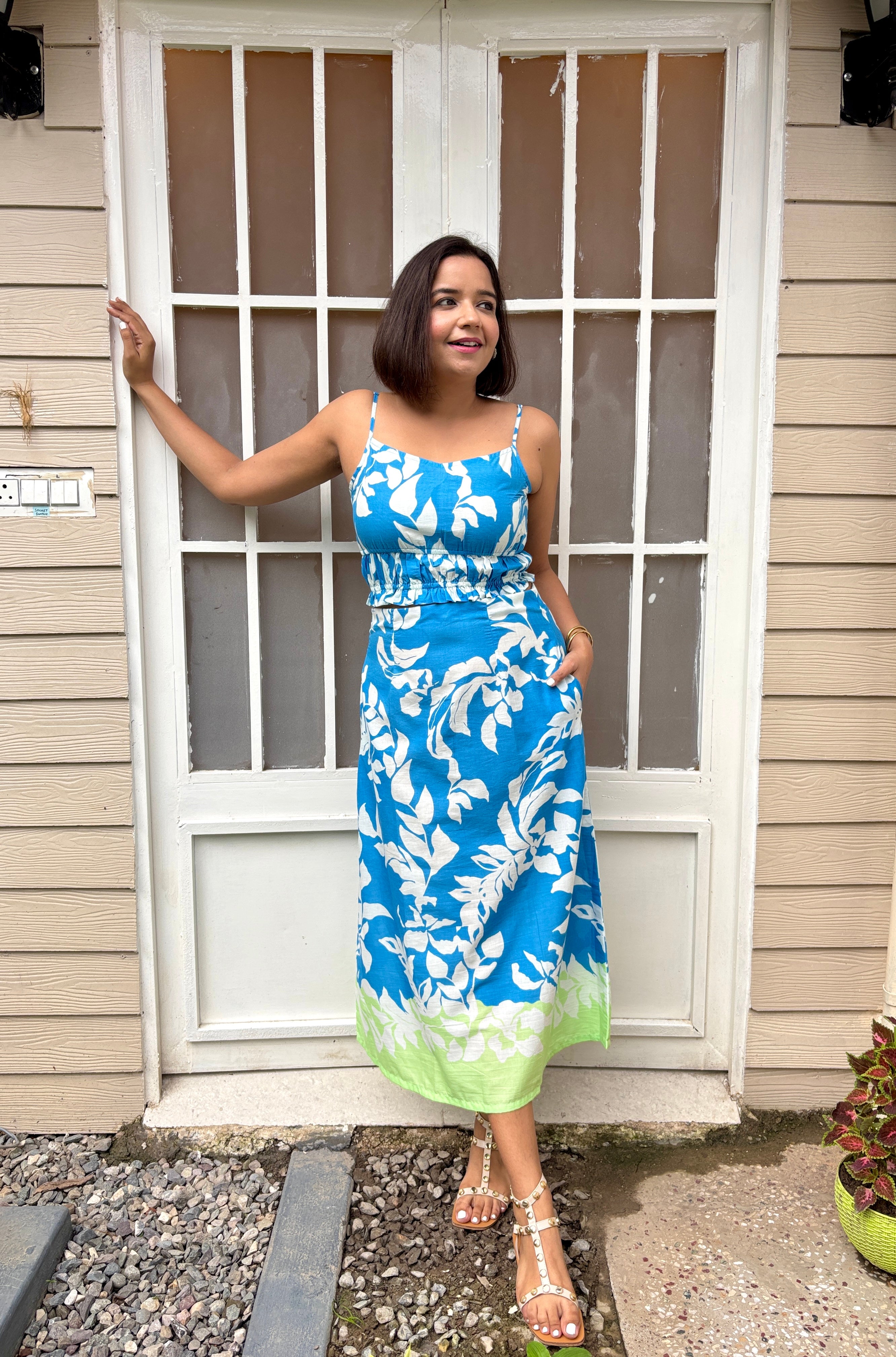 Blue Breeze Midi Skirt- M