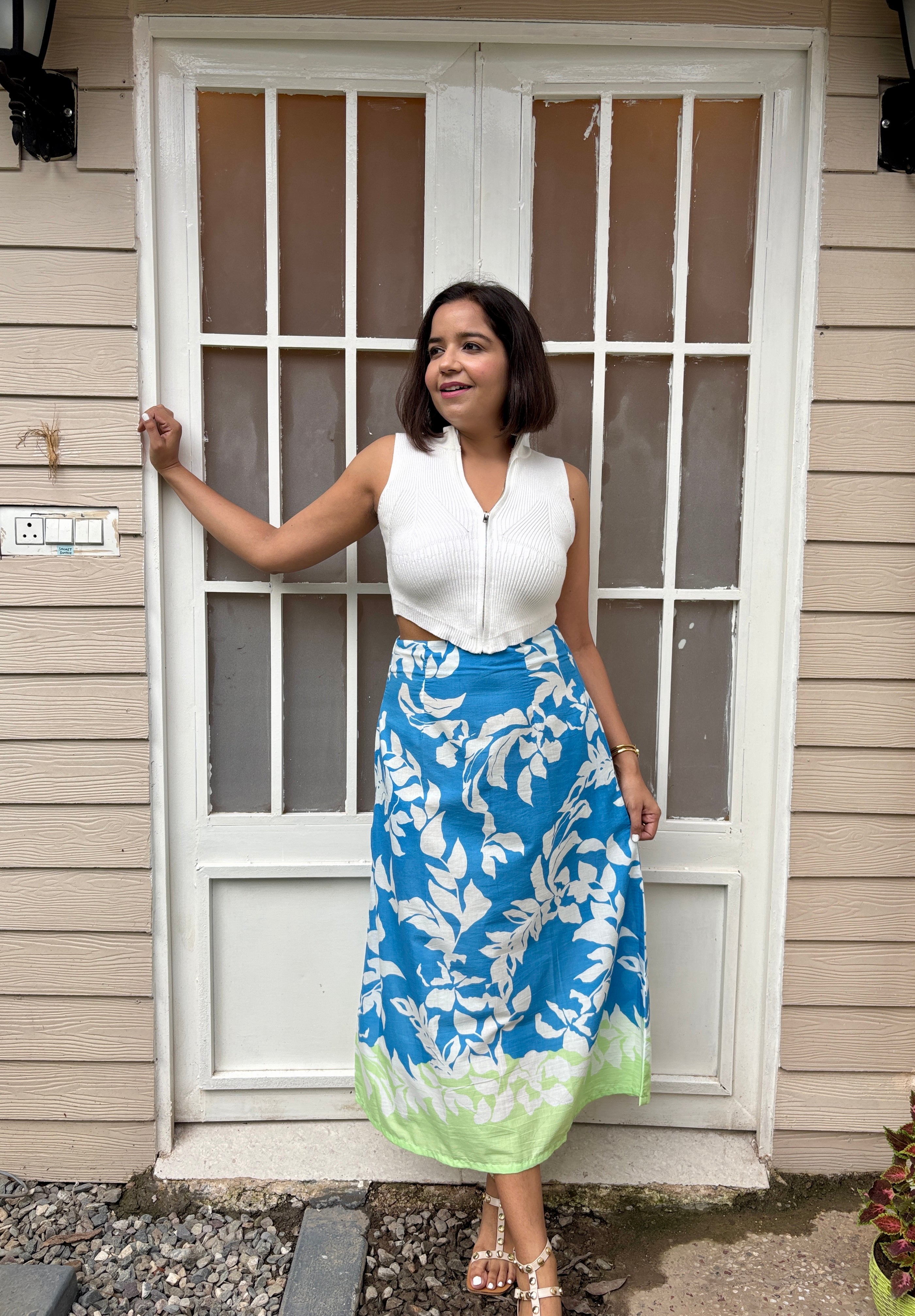 Blue Breeze Midi Skirt- M