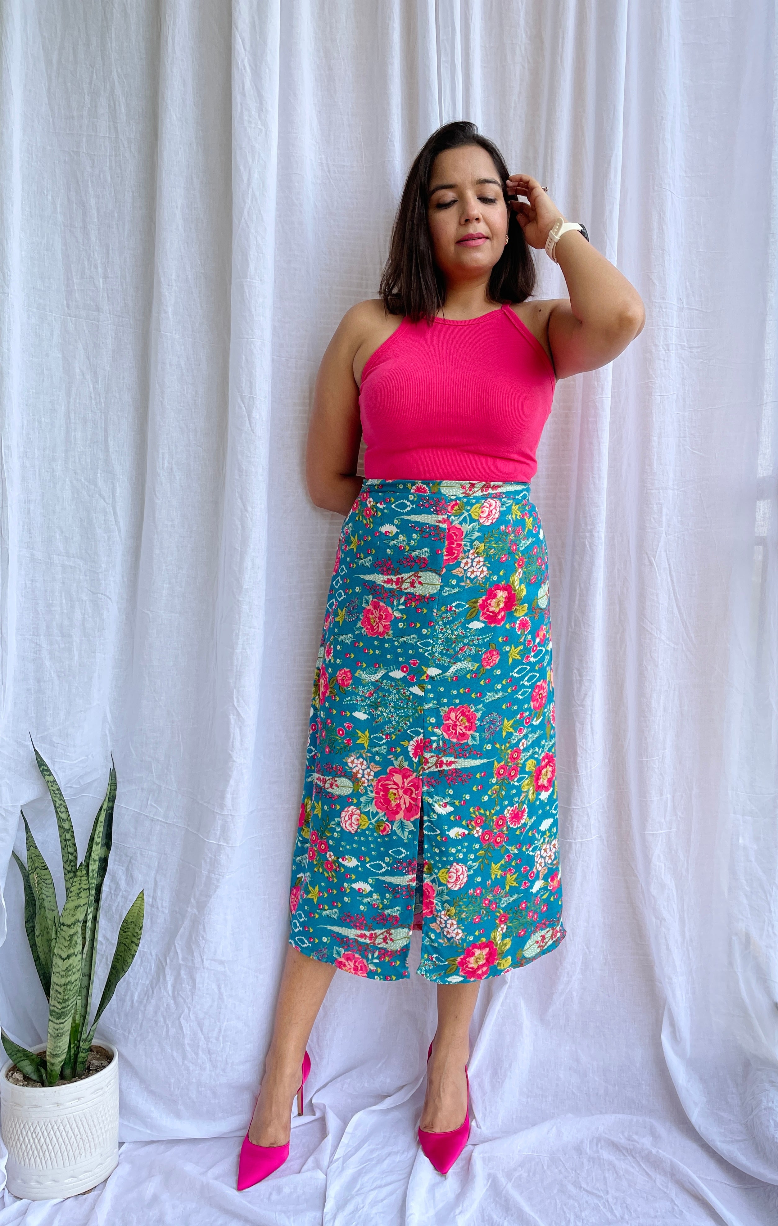 Green Floral Skirt image 1