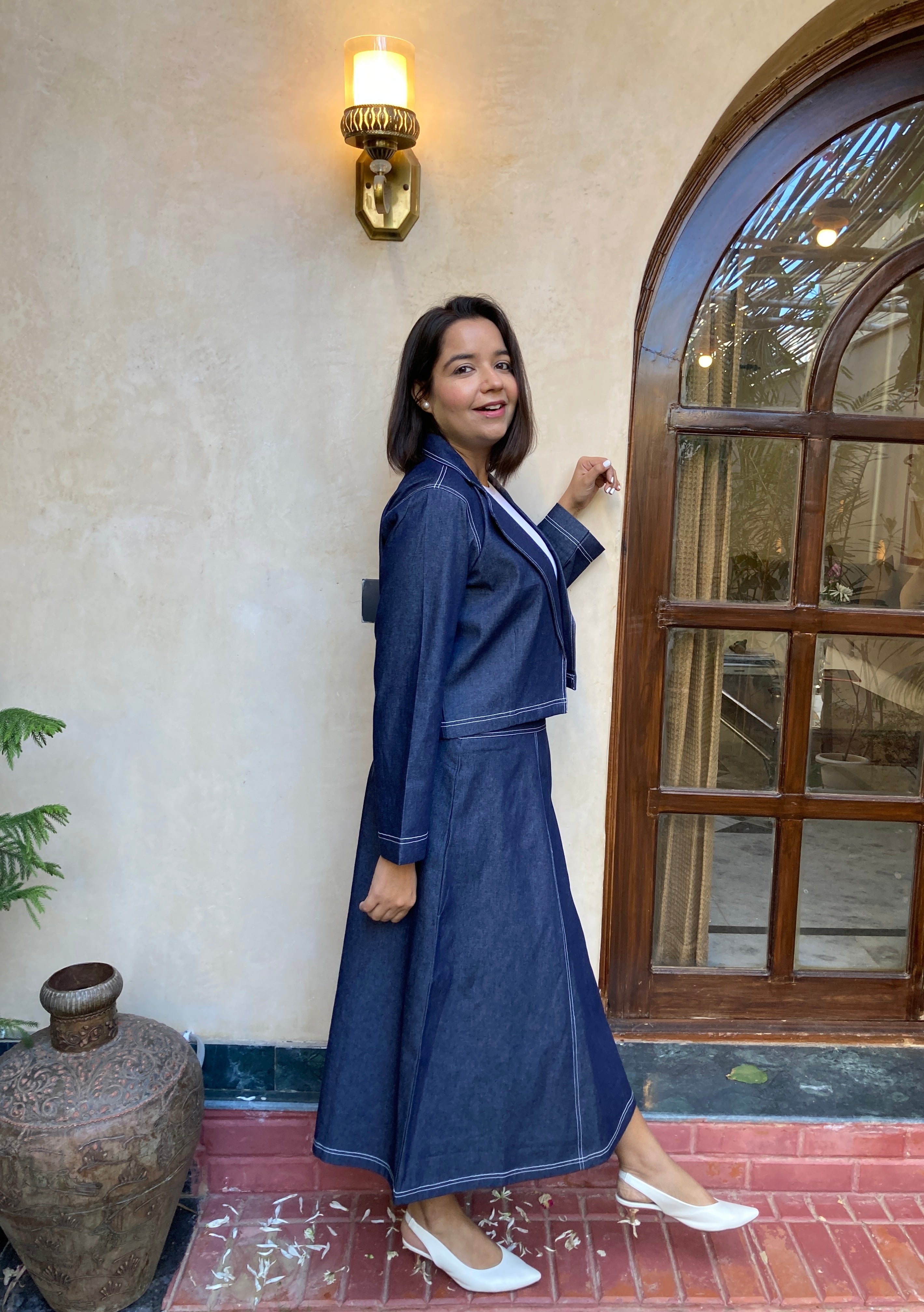 Navy Blue Denim Co-ord Set image 2