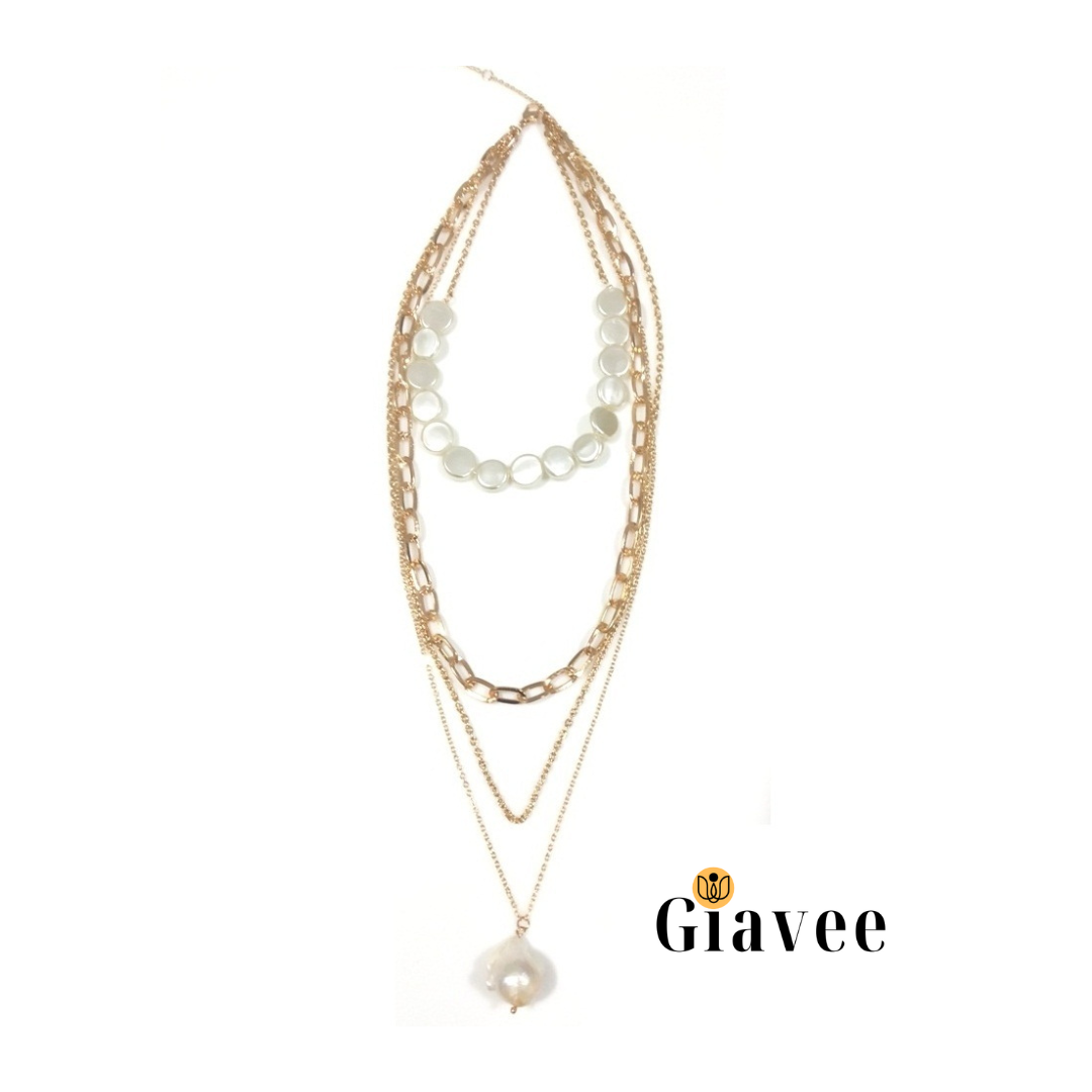 Pear Necklace With Multi Chains image 1