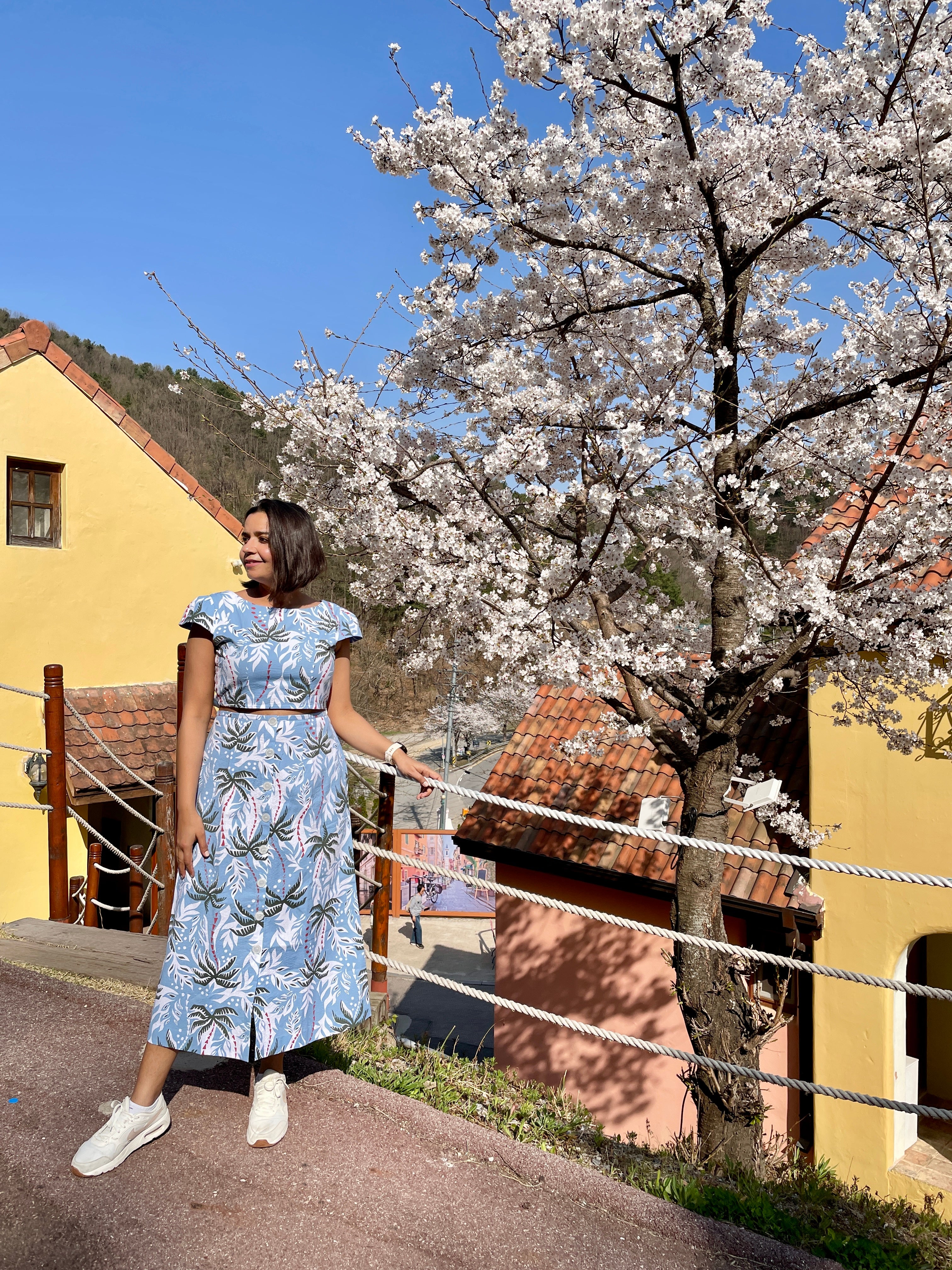 Blue Topical Printed Co-ord Set image 4