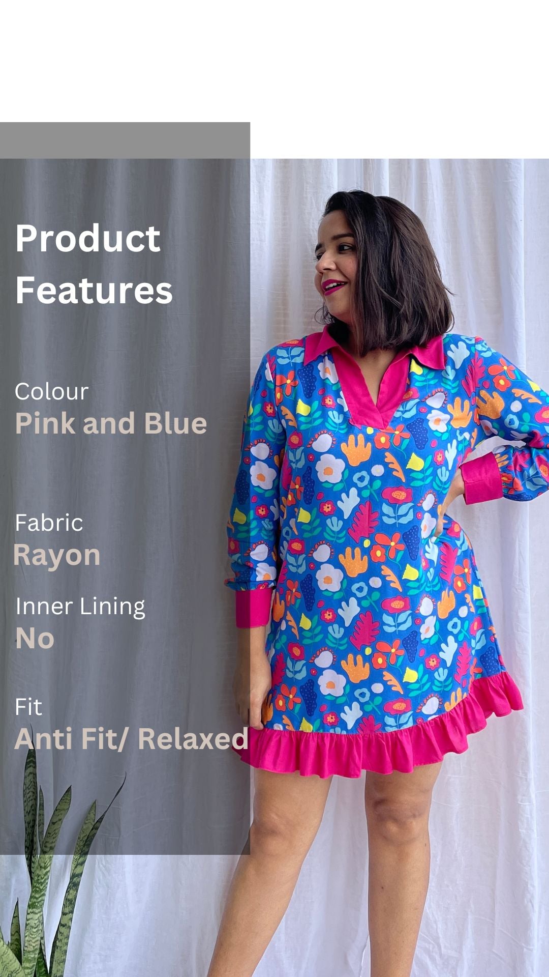 Blue Magenta Dress image 6