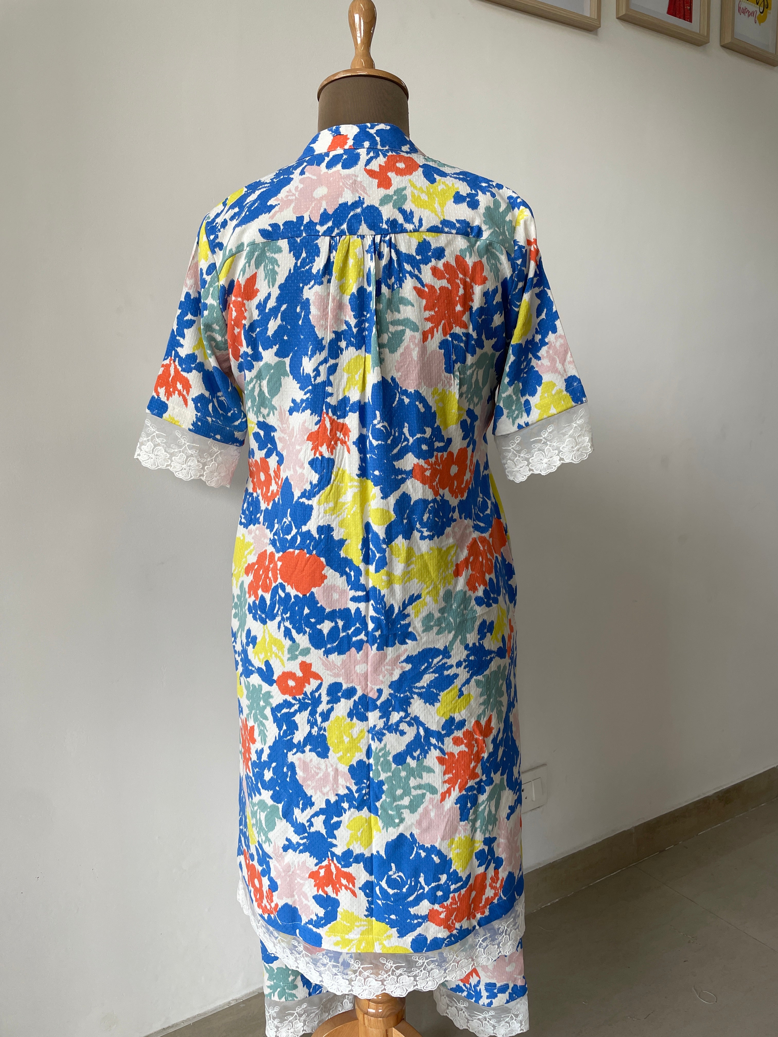 Multicolor Lace Kurta Set image 3