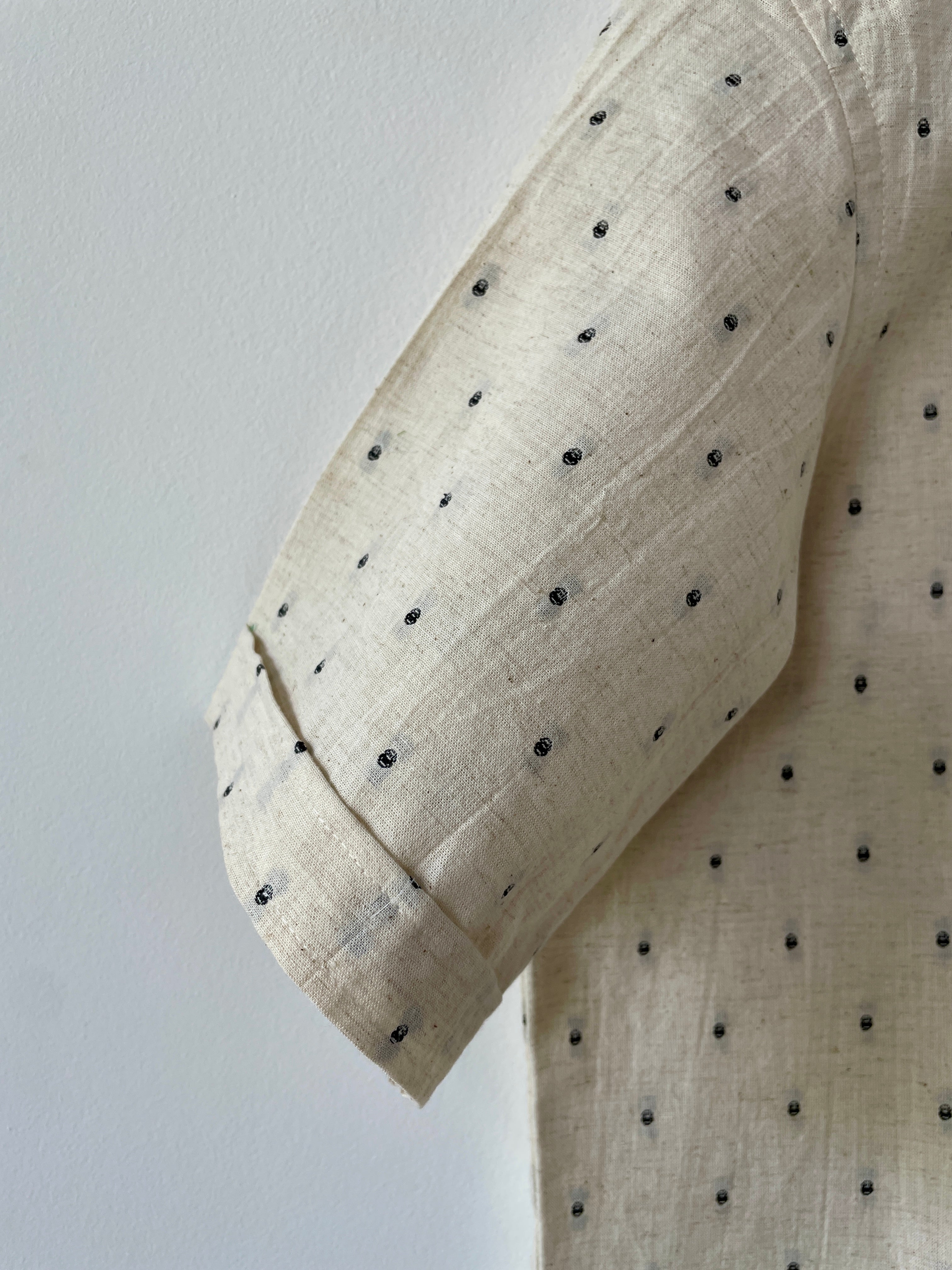 Beige Butta Cotton Men Shirt image 3