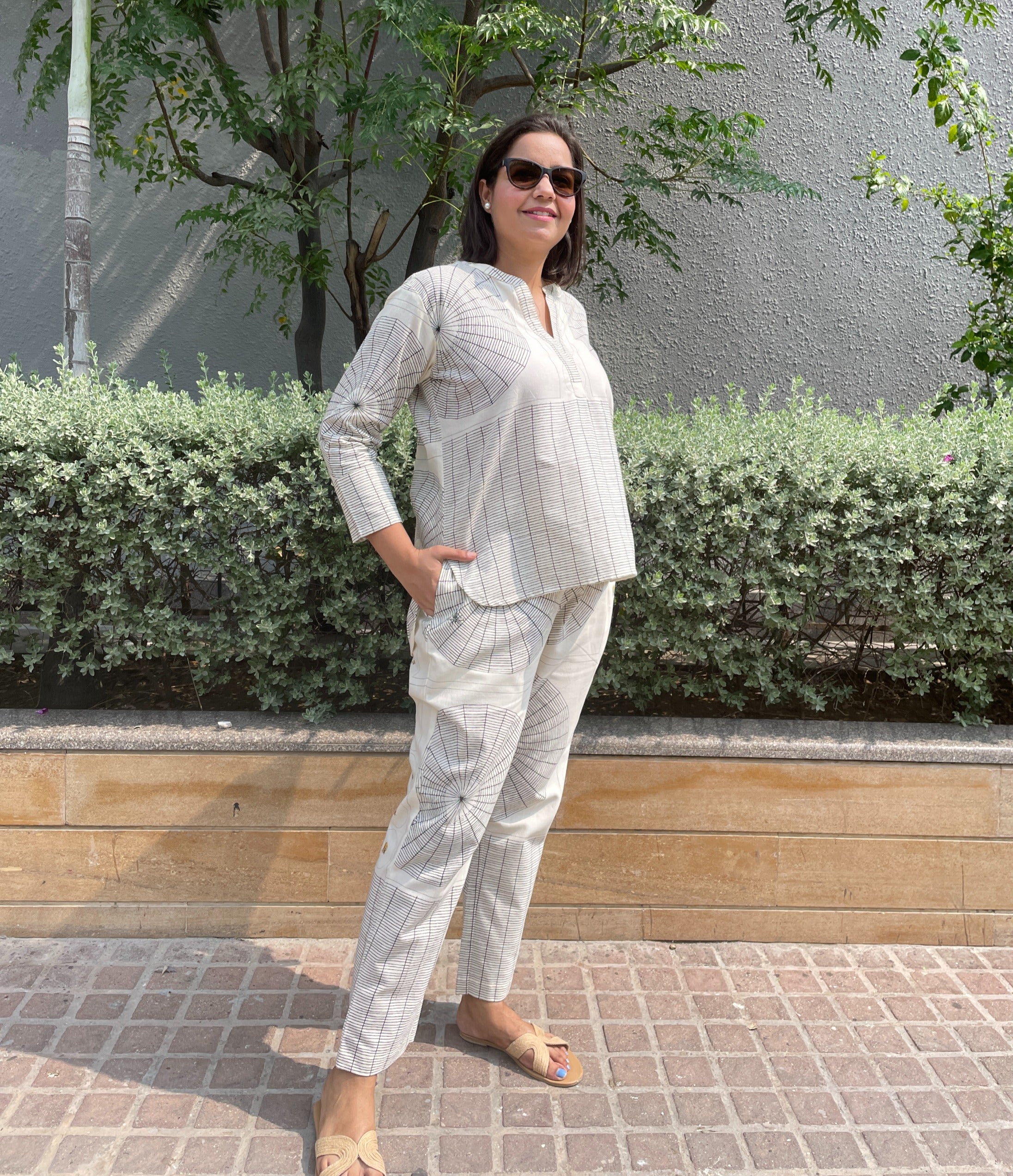 Quirky Print Beige Co-ord image 1