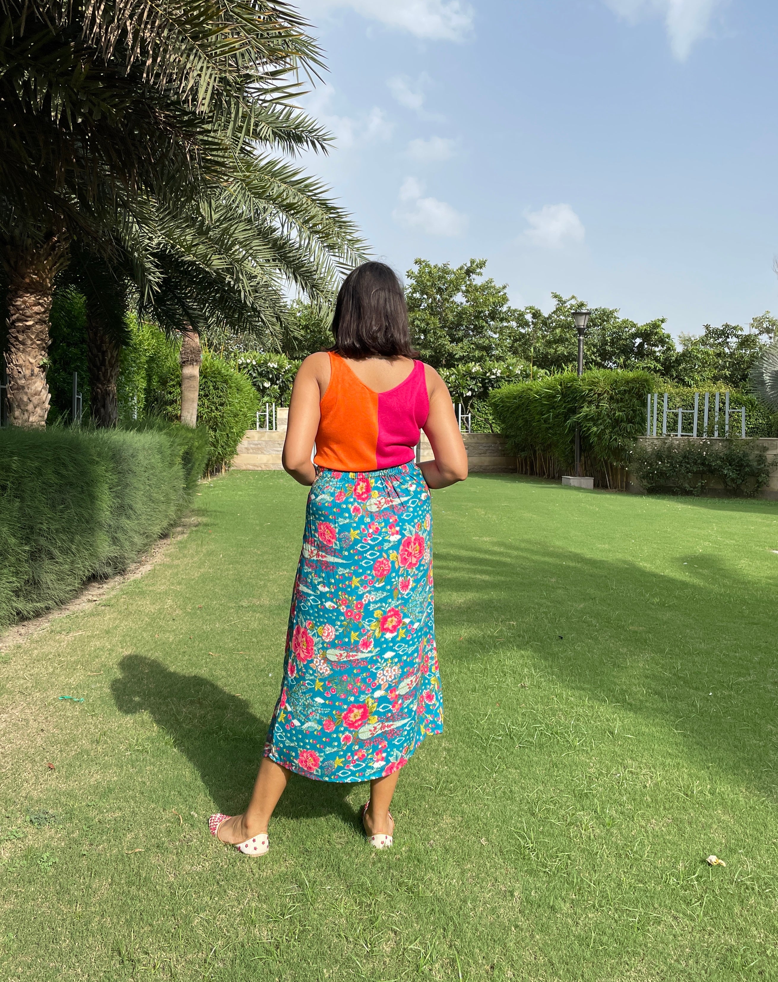 Green Floral Skirt image 6