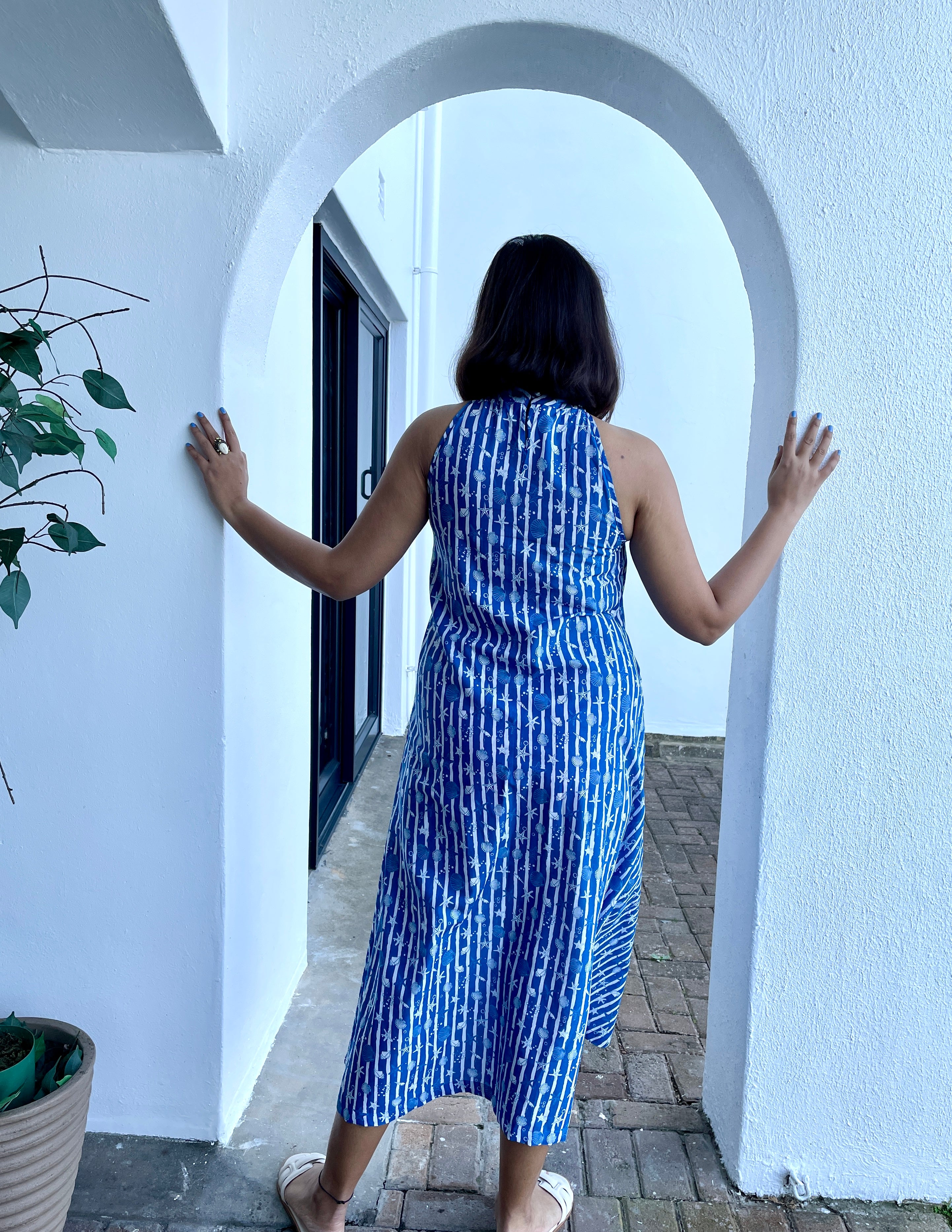 Blue Sea Shells Long Dress image 3