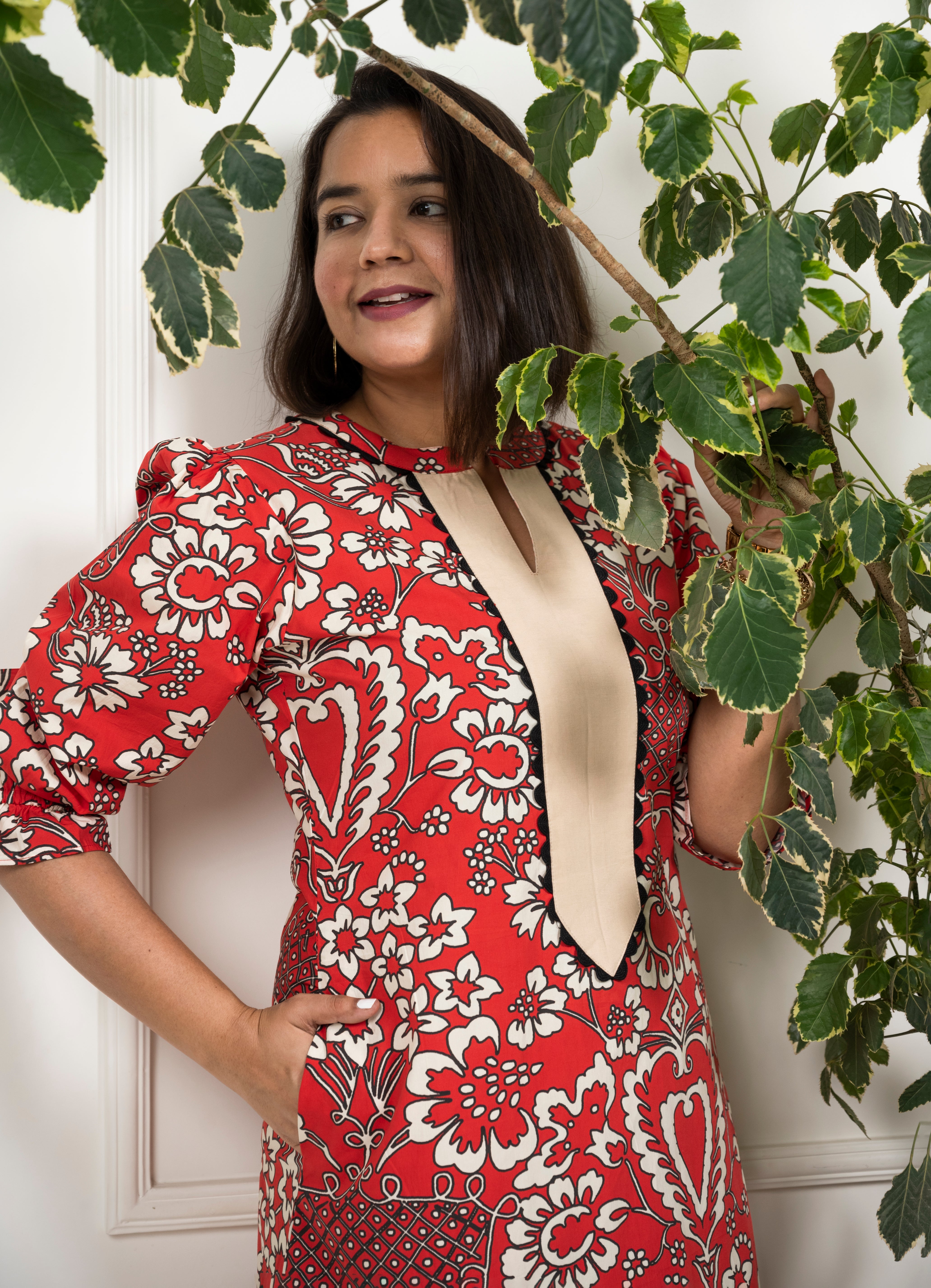 Turkish Red Midi Dress image 4