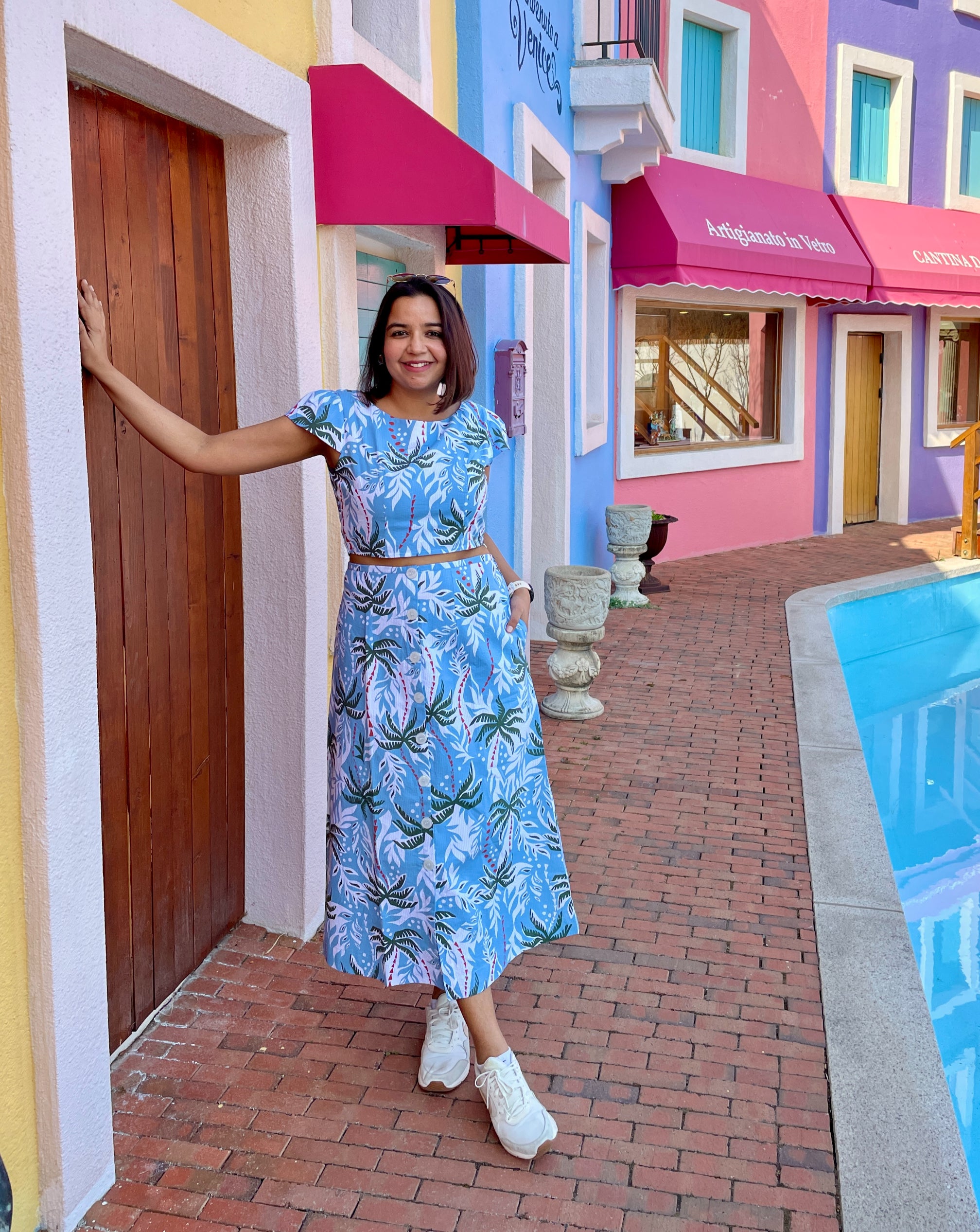 Blue Topical Printed Co-ord Set image 0