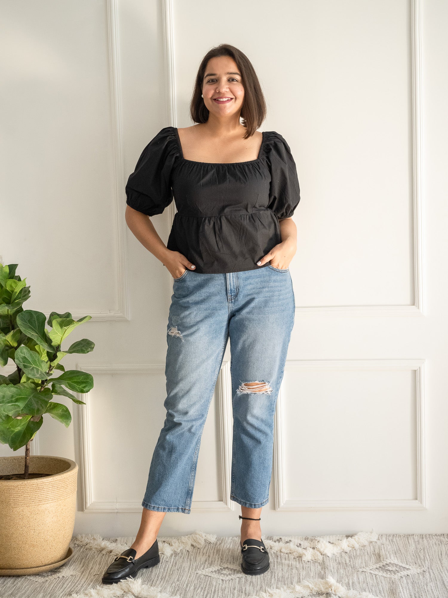 Solid Black Top image 4