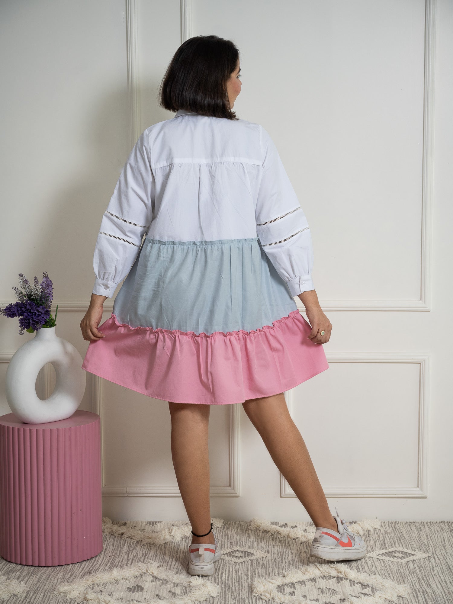 Multicolor Tiered Anti Fit Dress image 1