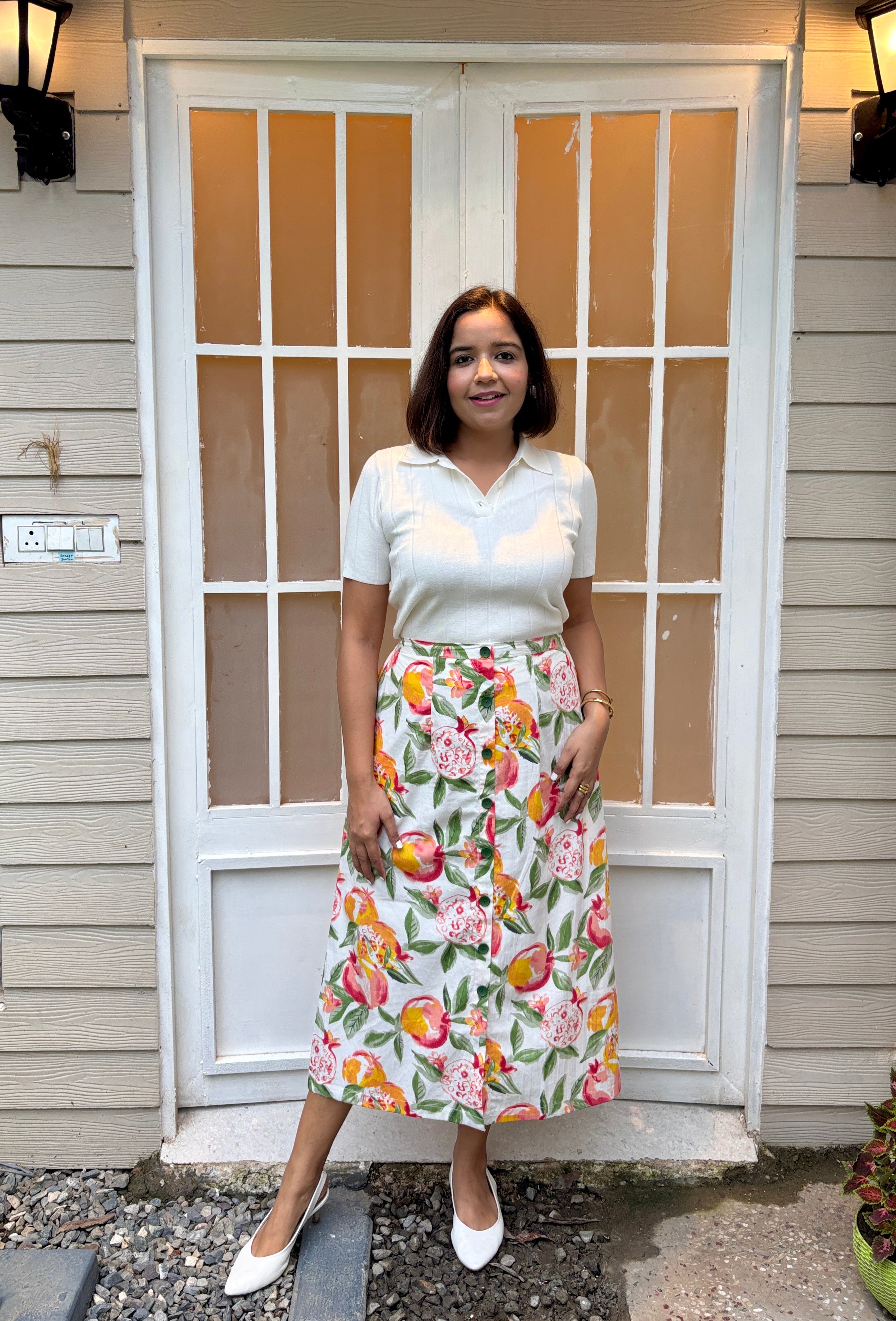 Peach Blossom Midi Skirt image 4