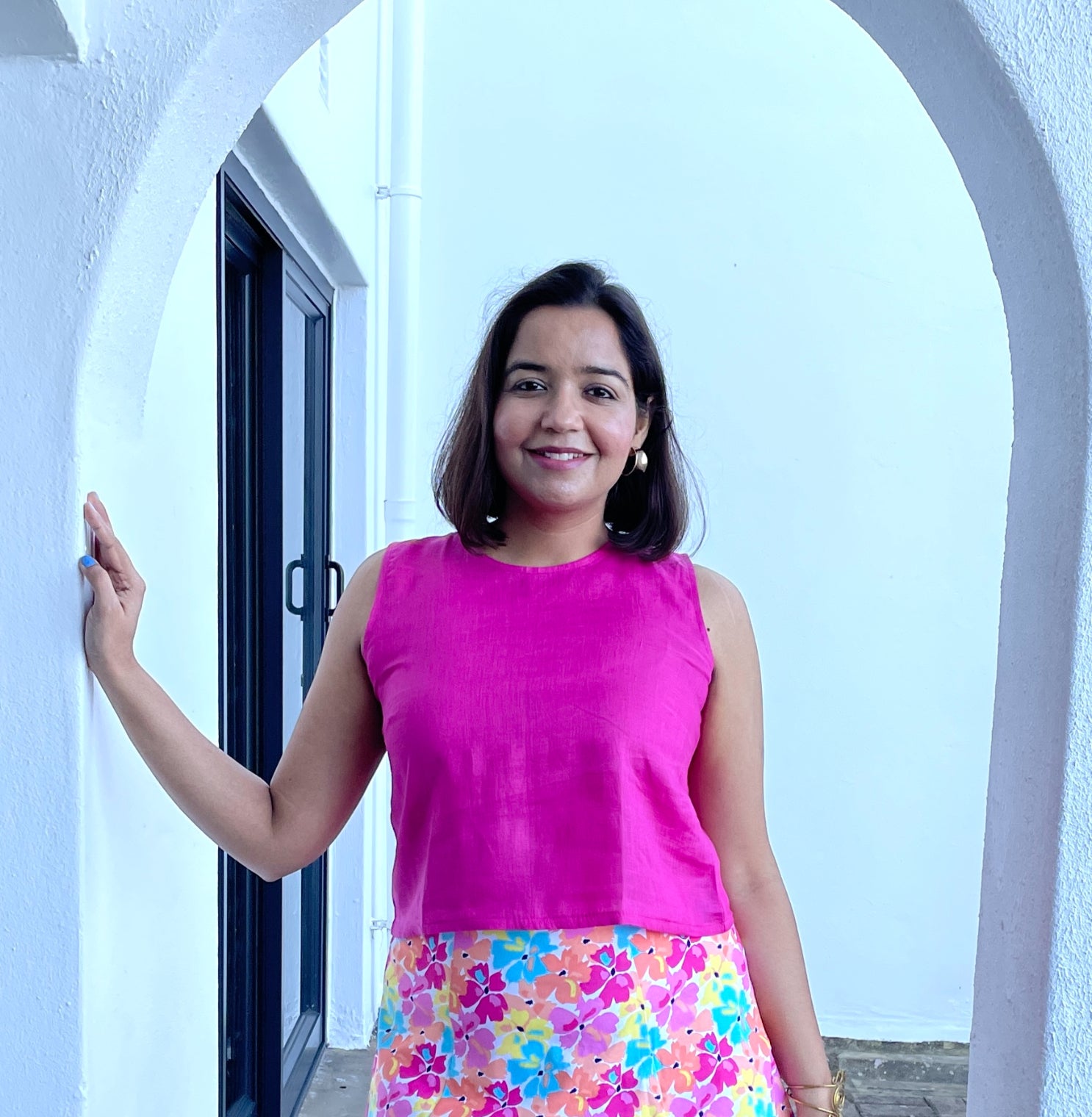 Linen Pink Crop Top image 0