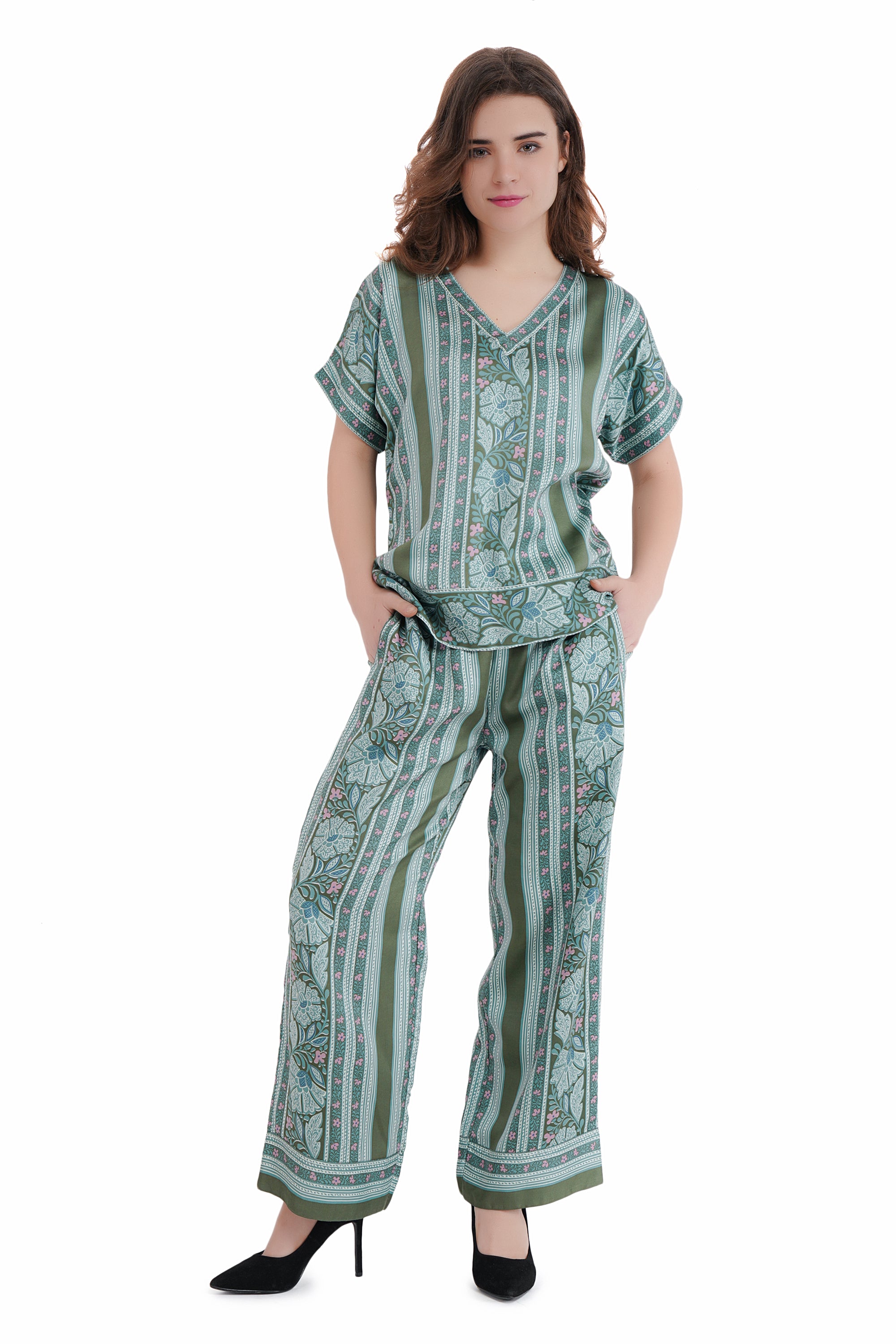 Army Green and Pink Coord Set image 0