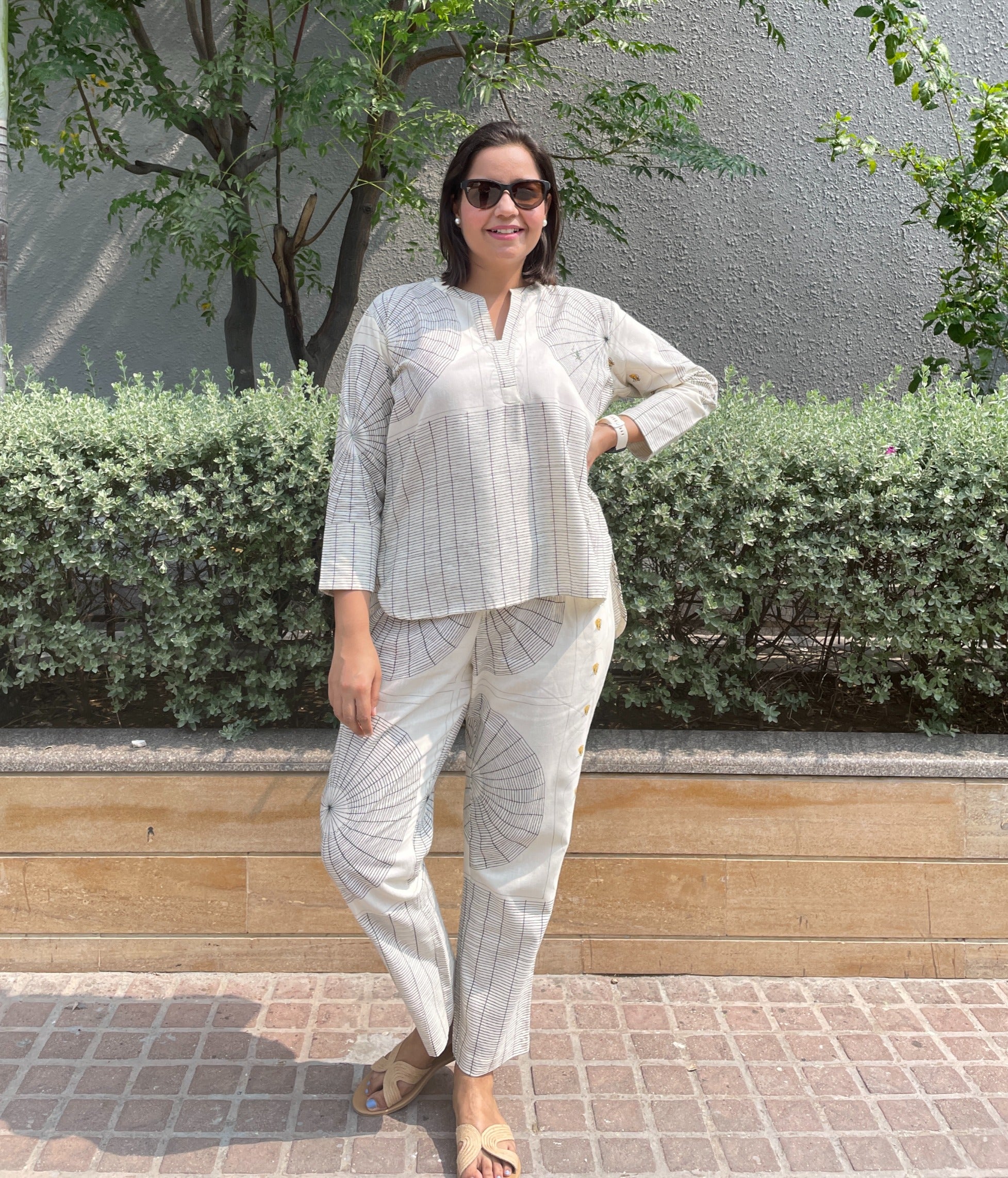 Quirky Print Beige Co-ord image 0