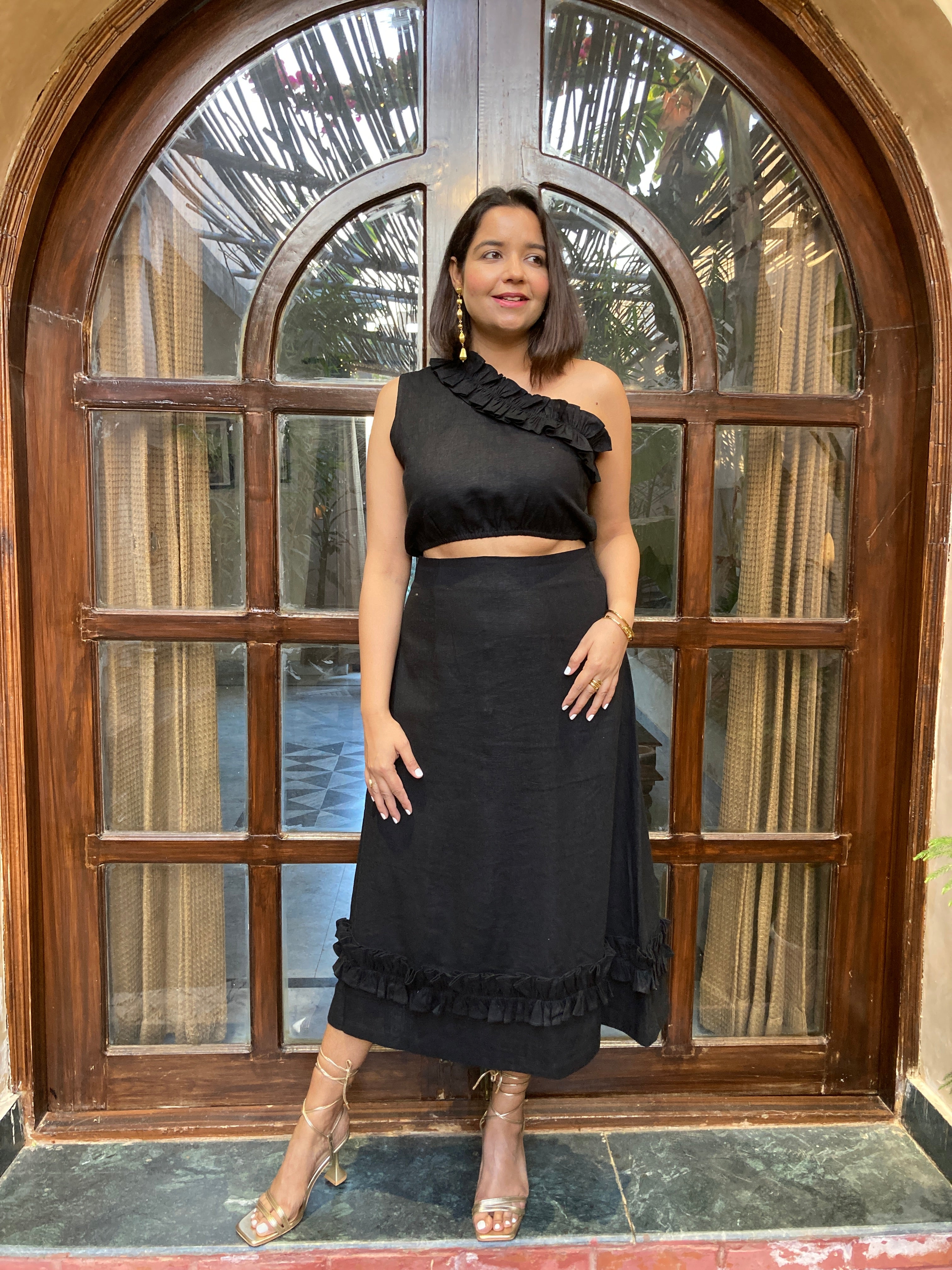 Linen Black Coord Set image 5