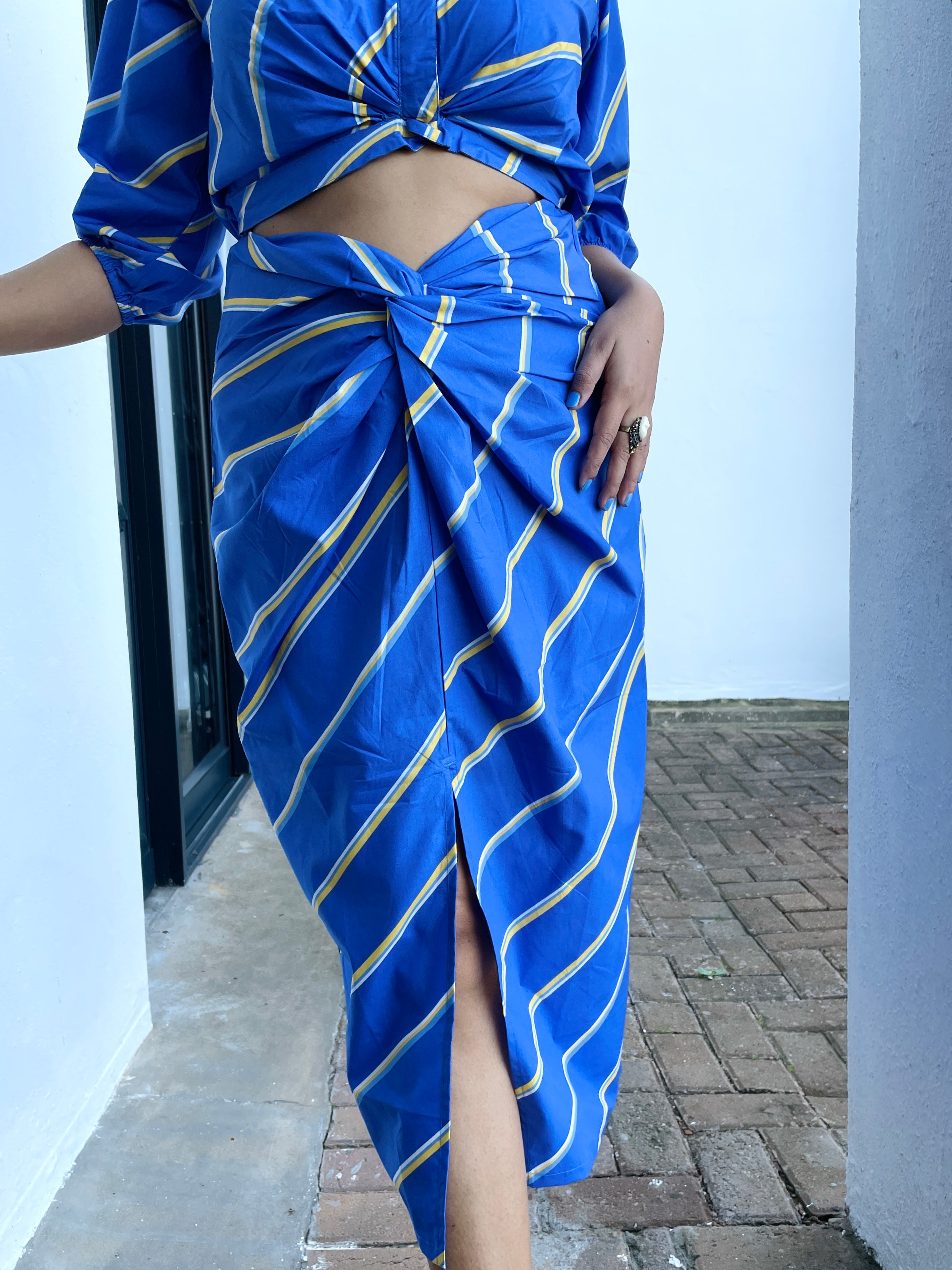 Blue Stripe Co-ord Set of 2 image 6