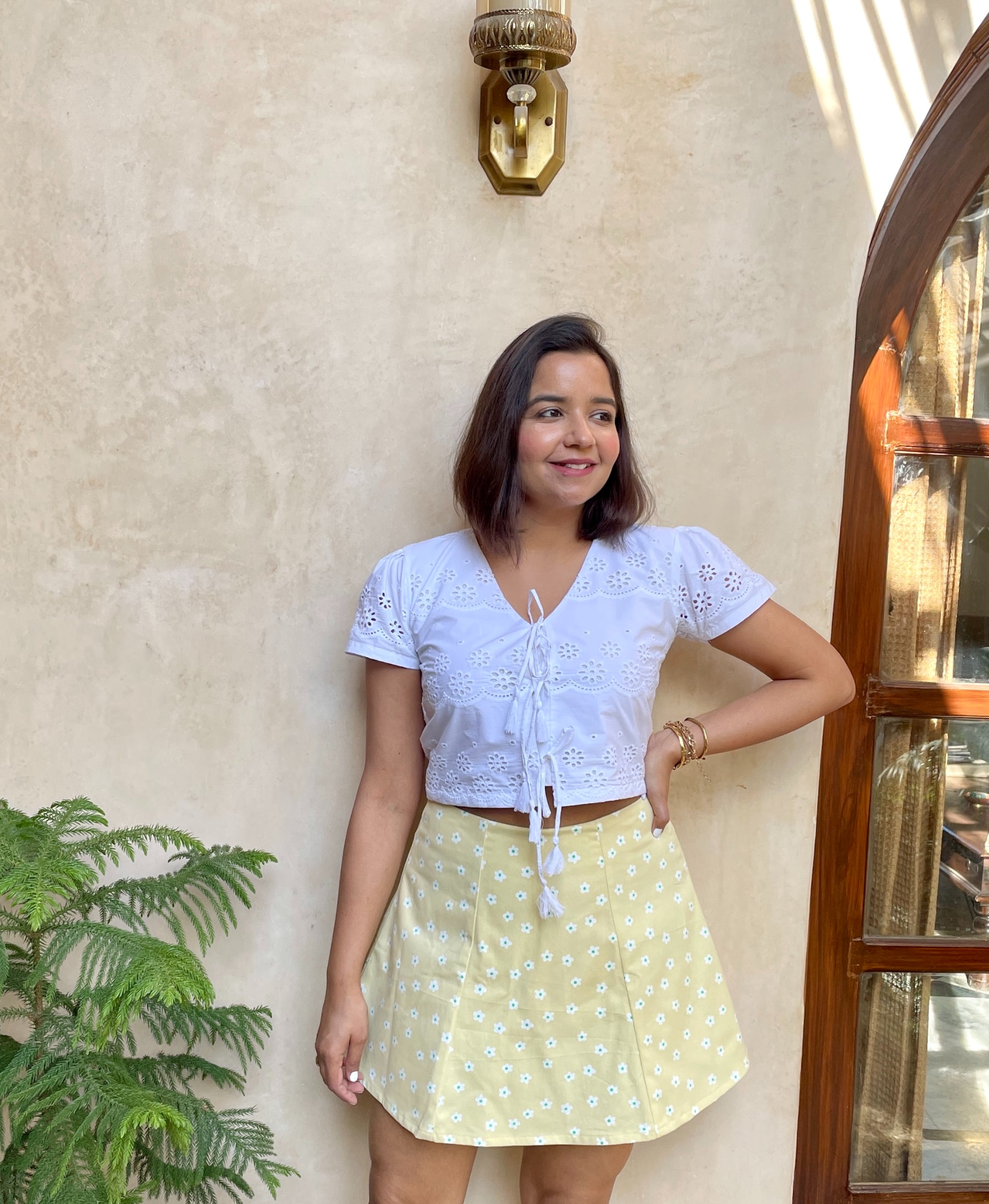 White Hakoba Crop Top image 0