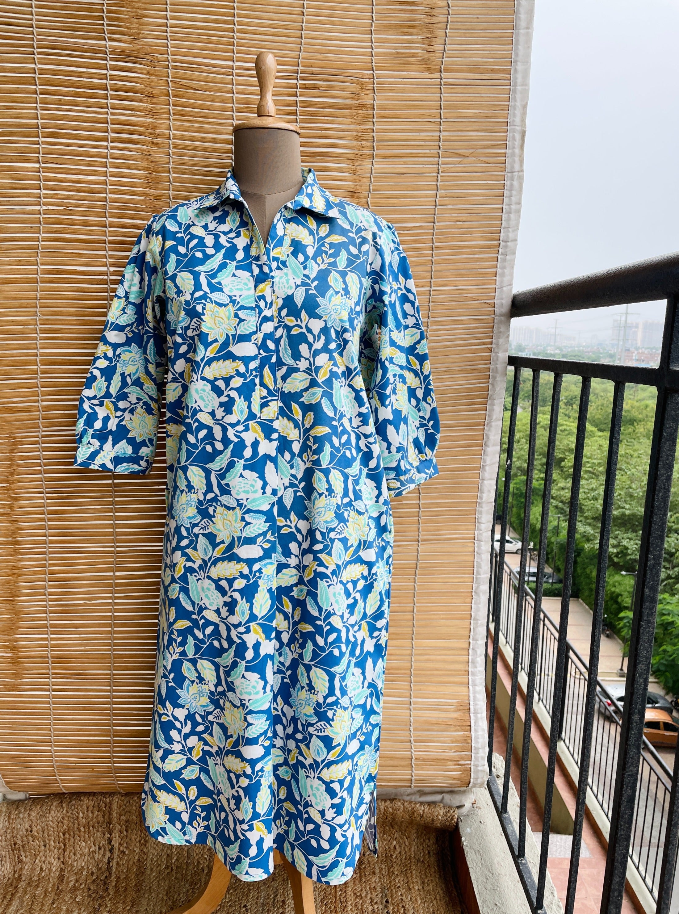Blue Cotton Kurta Dress image 0