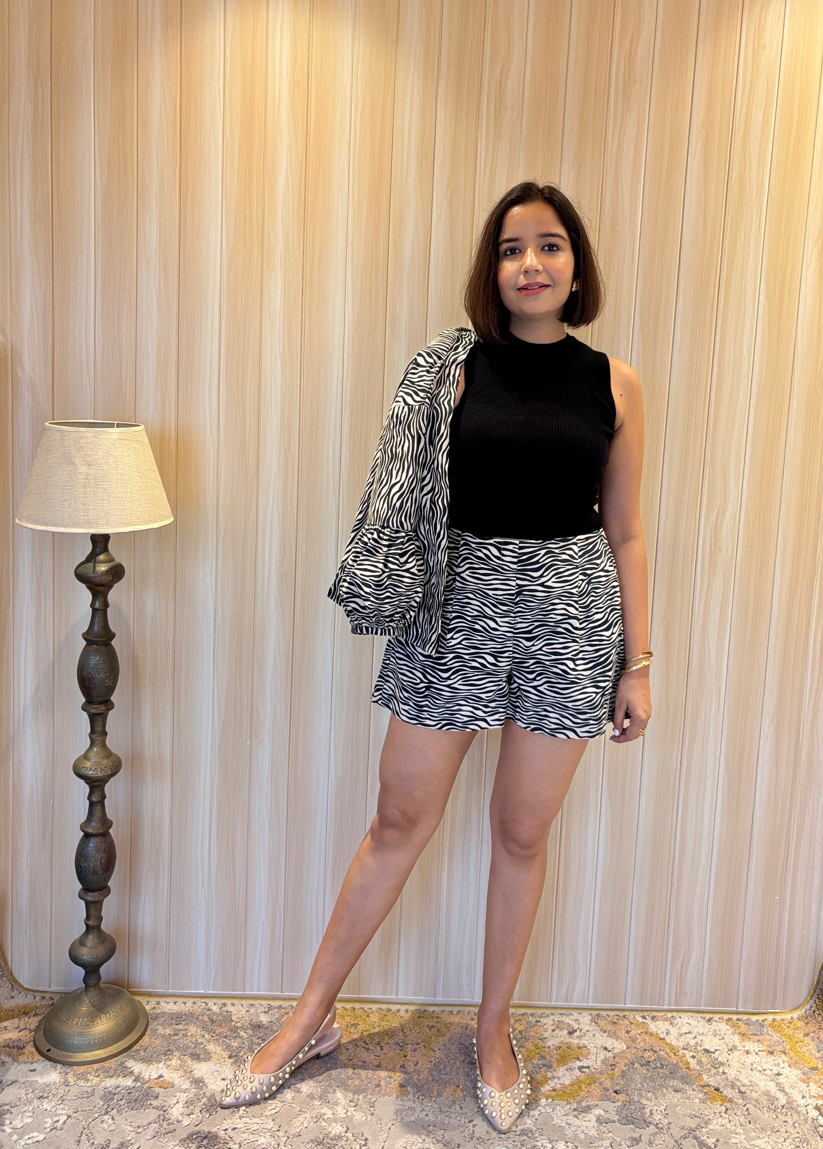 Zebra Print Cotton Coord Set for Women image 3