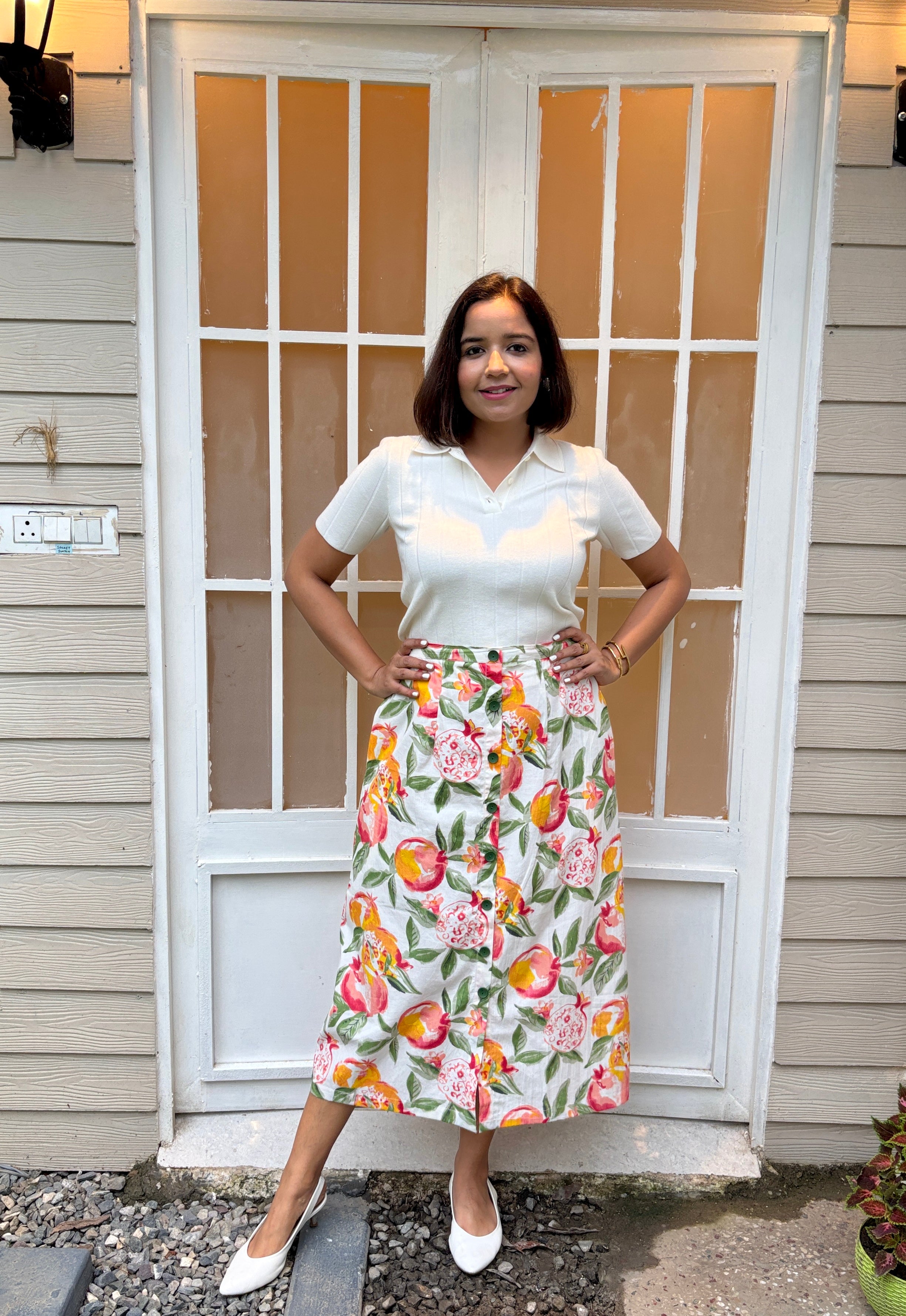 Peach Blossom Midi Skirt image 3