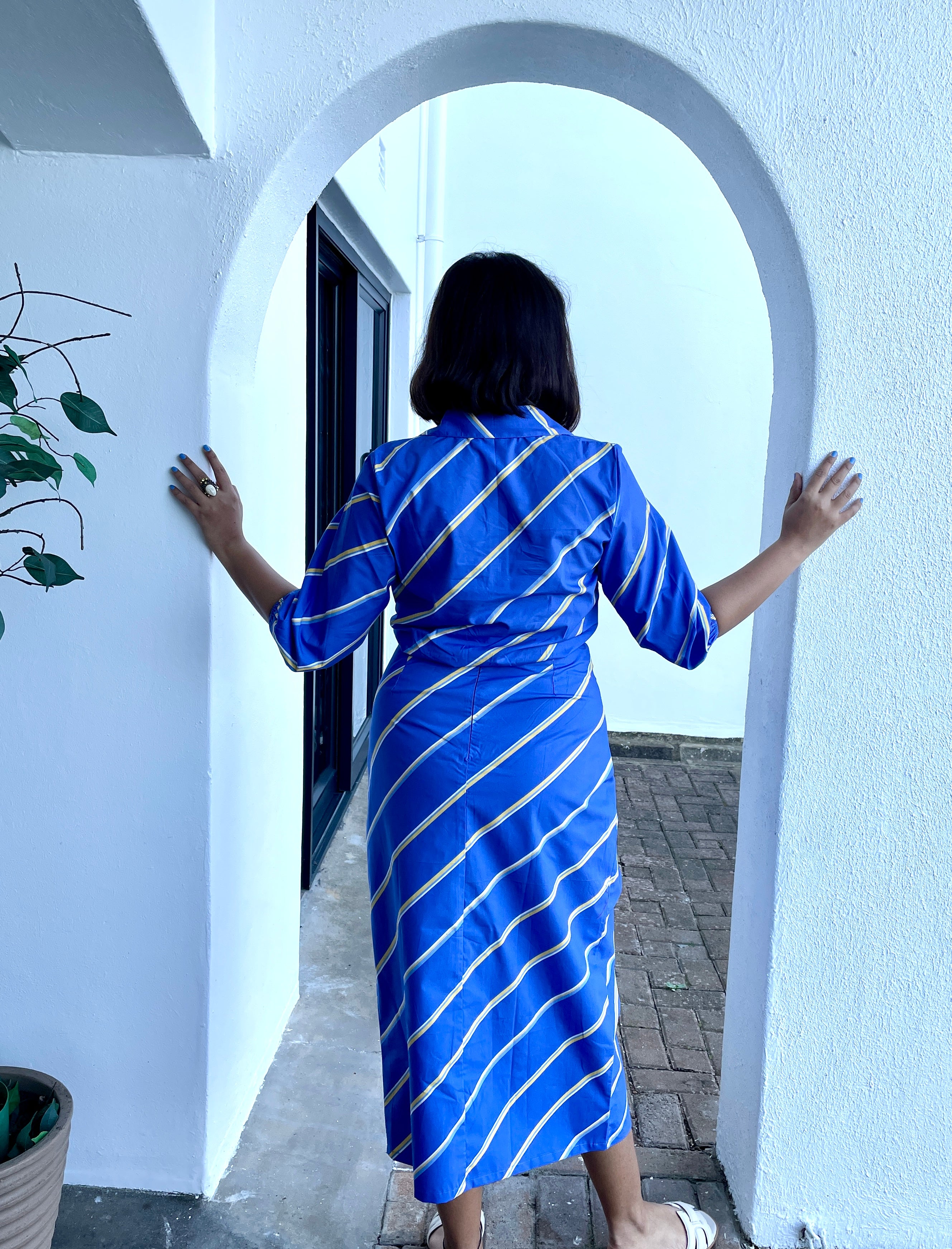 Blue Stripe Co-ord Set of 2 image 1