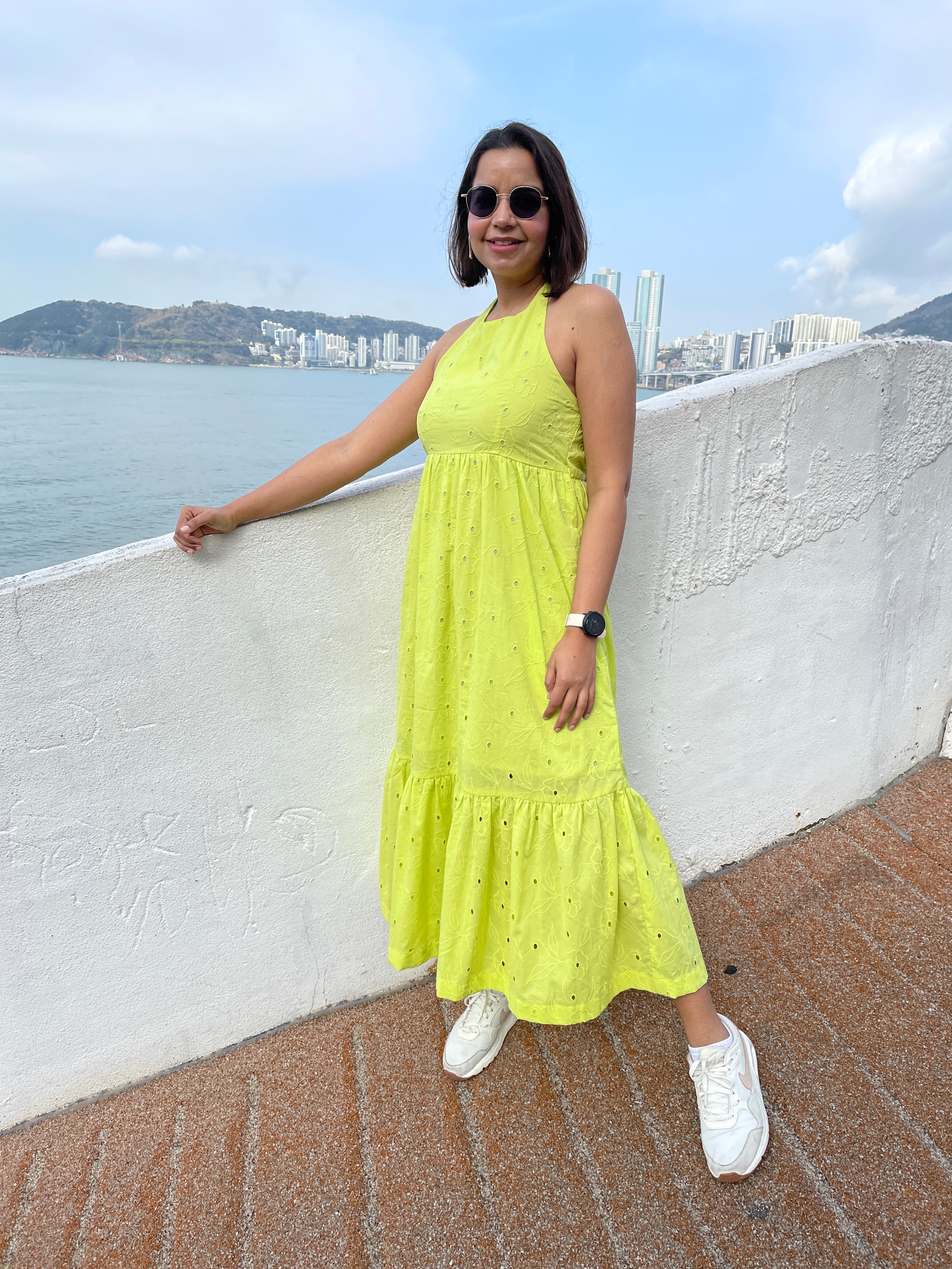 Lime Green Halter Dress image 5