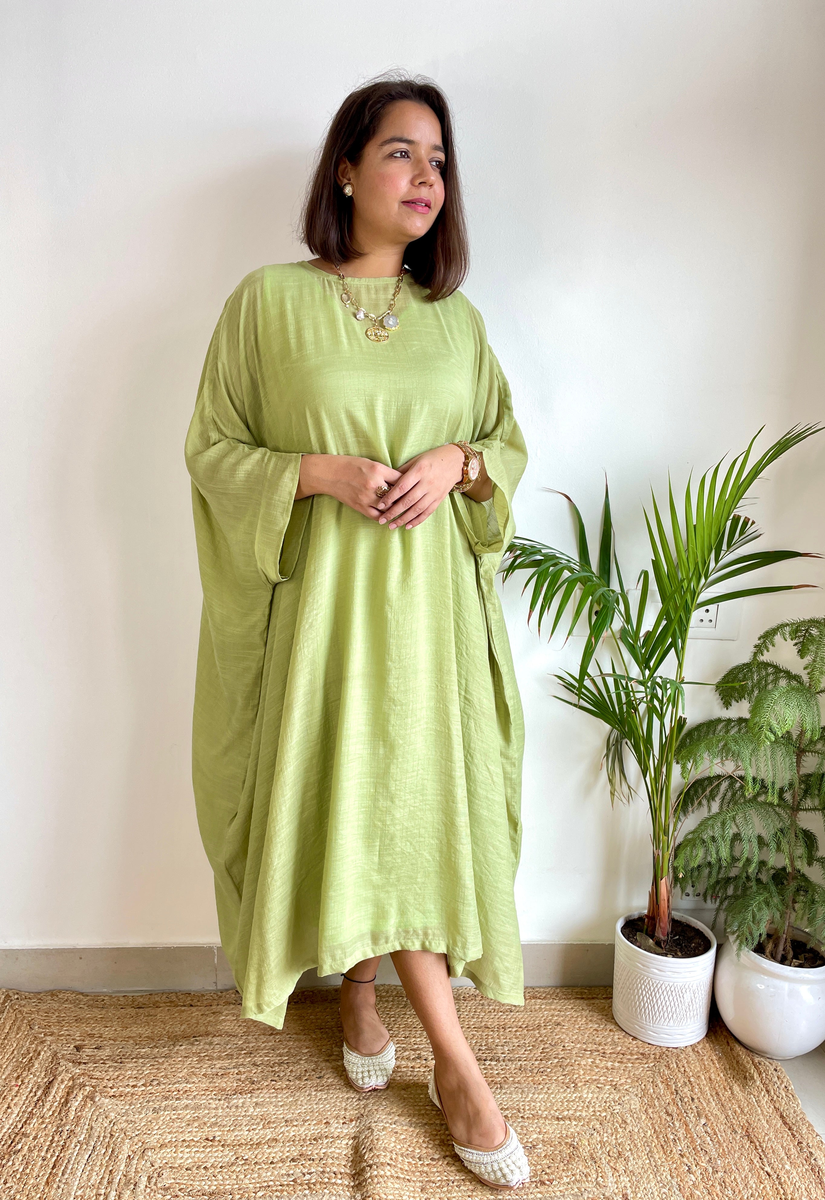Olive Anti- Fit Kaftan image 4