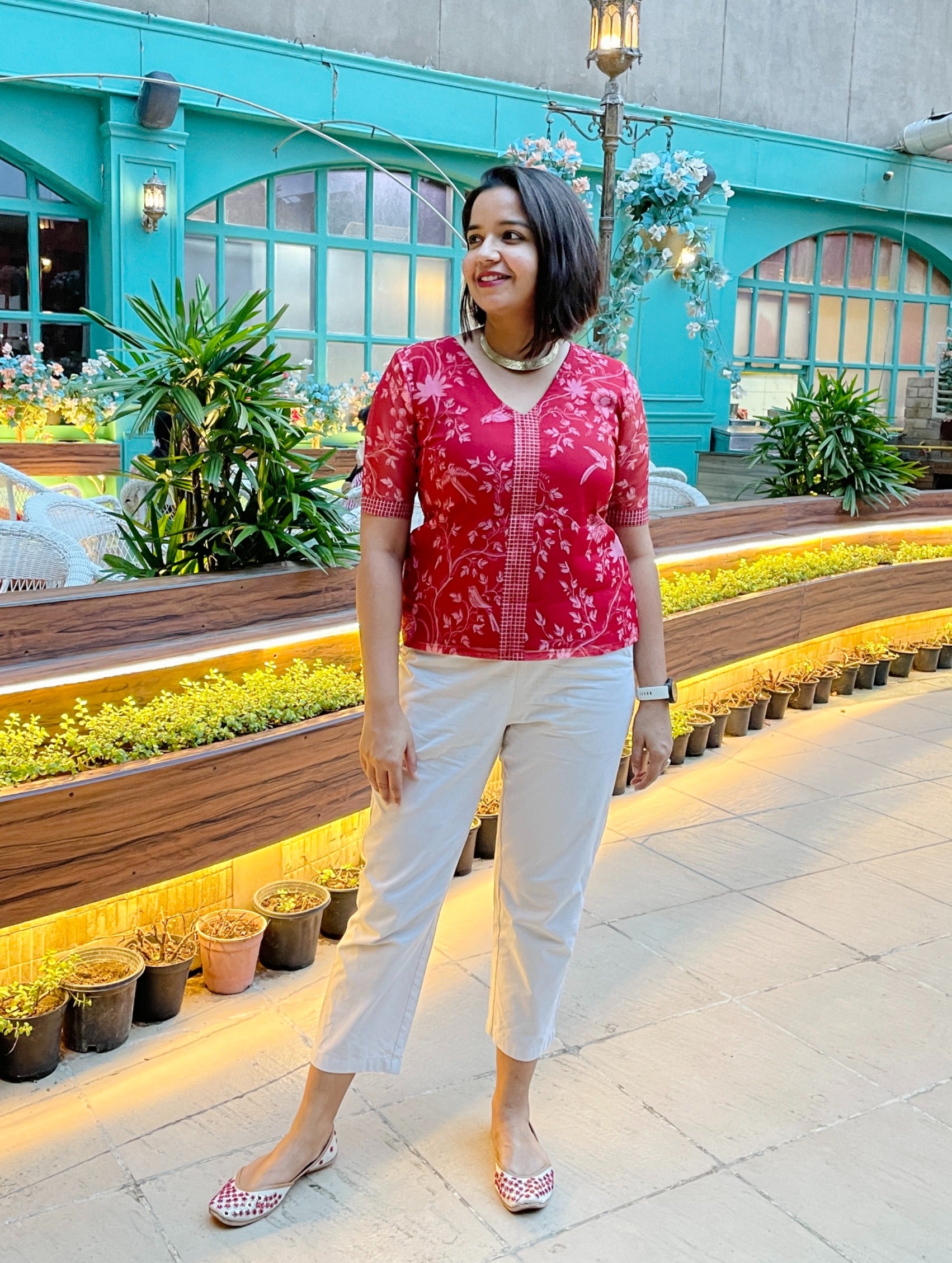 Red Organza Top image 3