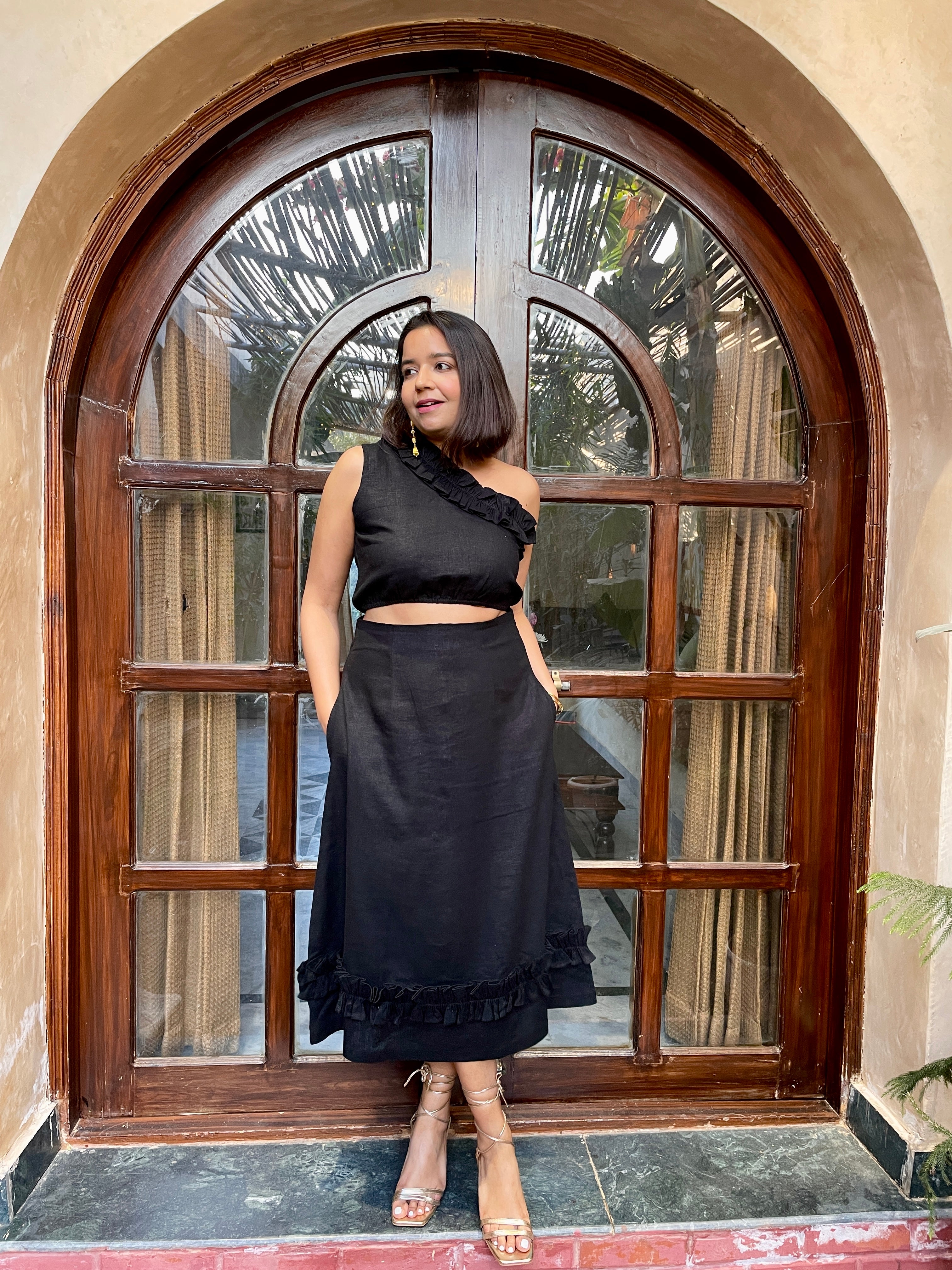 Linen Black Coord Set image 4