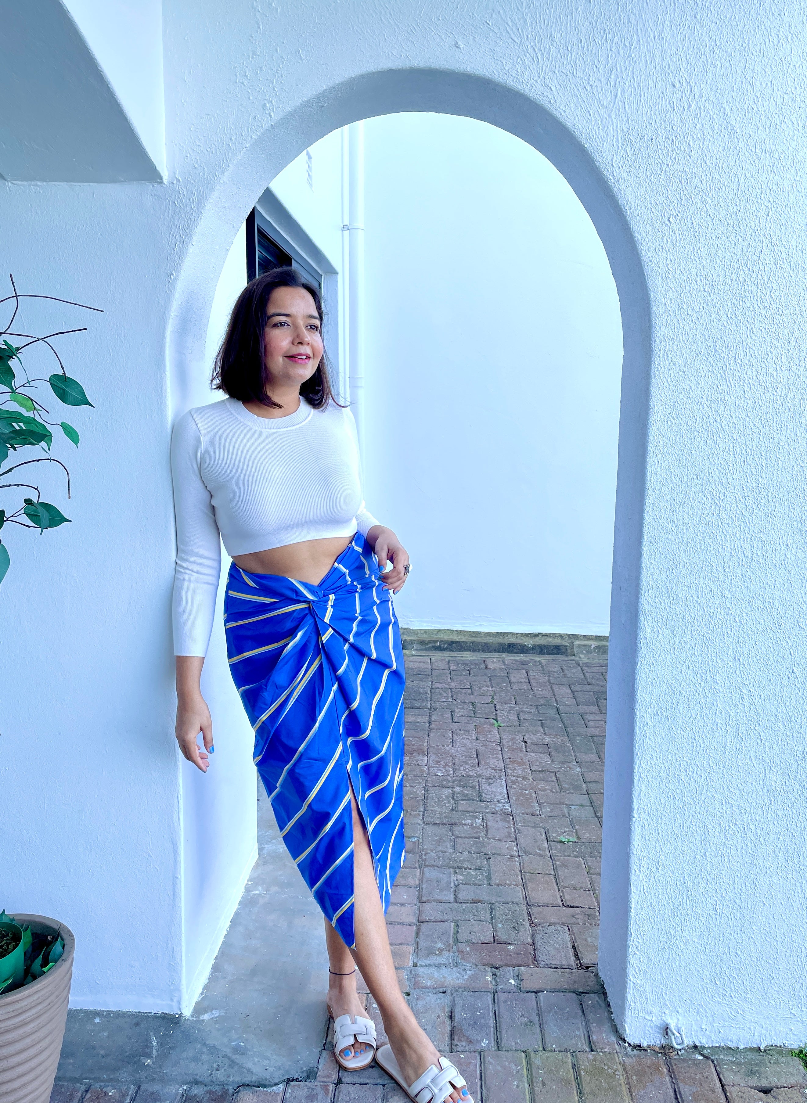 Blue Stripe  Knot skirt image 3