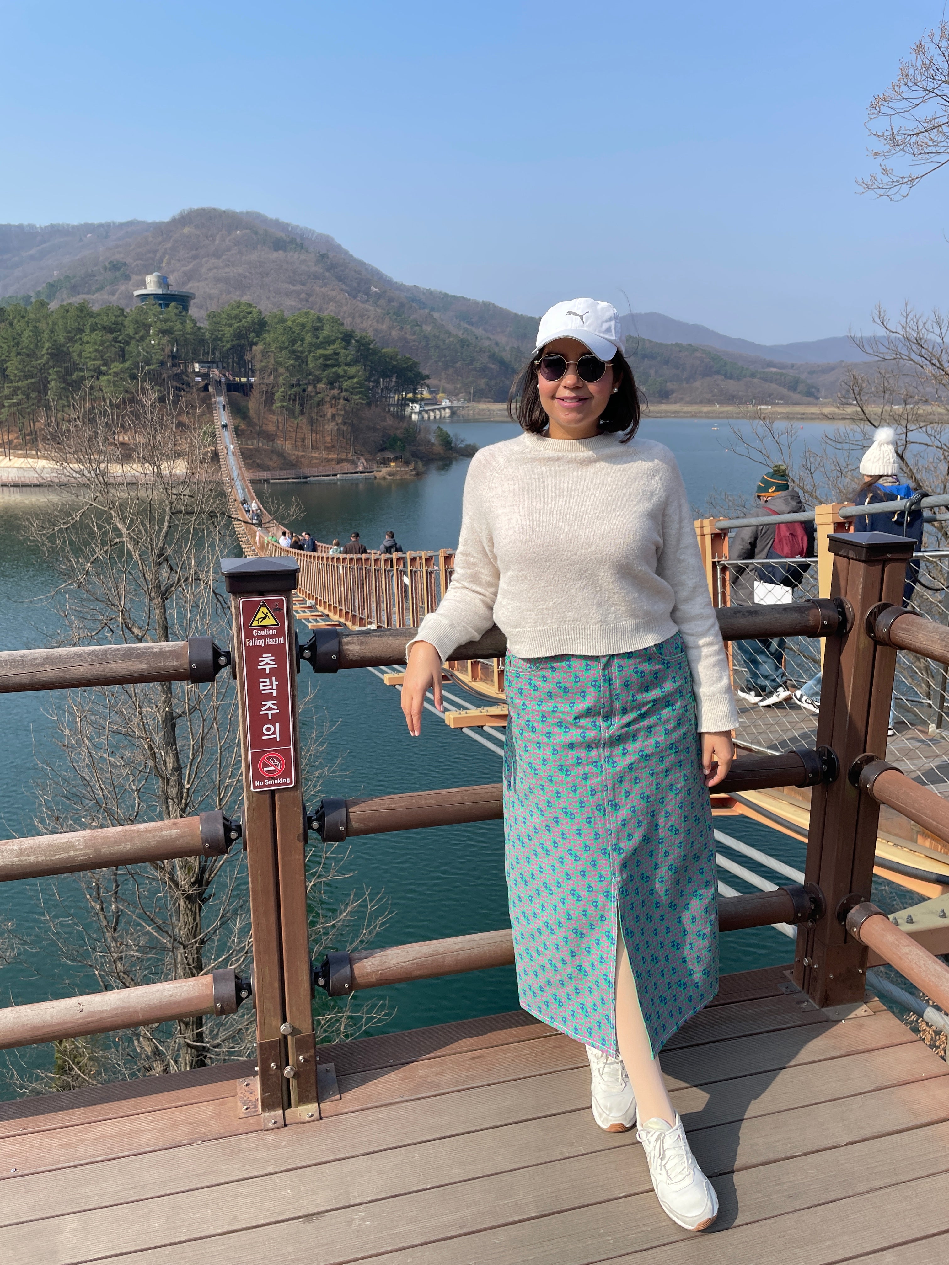 Green Quirky Print Midi Skirt image 3